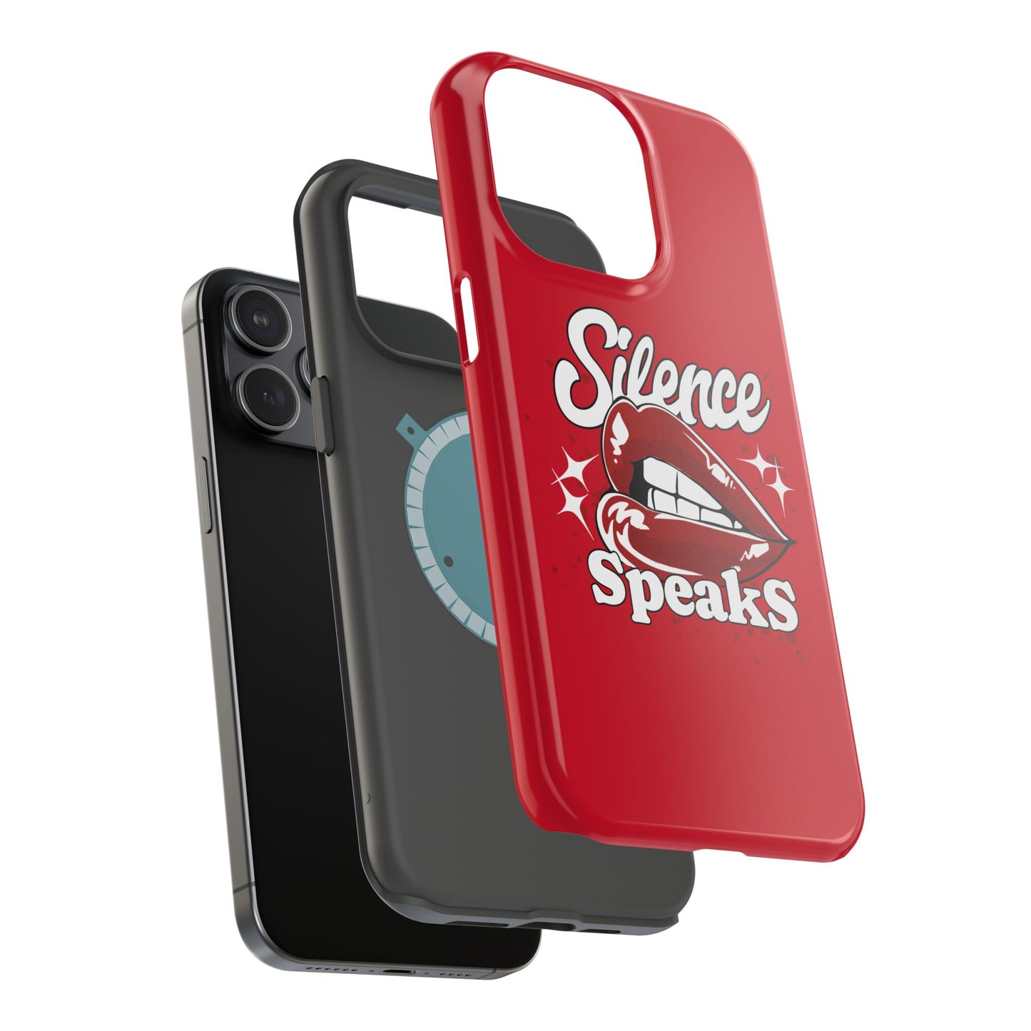 Bold Expression Magnetic Tough Cases, Phone Cover, Gift for Her, Pop Art, Trendy Accessory, Silence Speaks Design