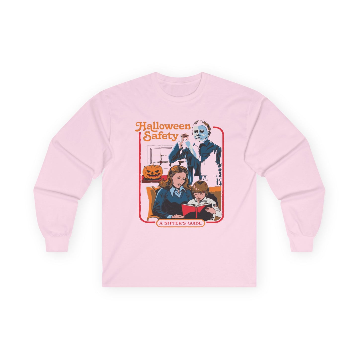 Retro Halloween Long Sleeve Tee, Unisex Tee for Fall, Halloween Safety, Spooky Season Shirt, Holiday Gift, Cozy Casual