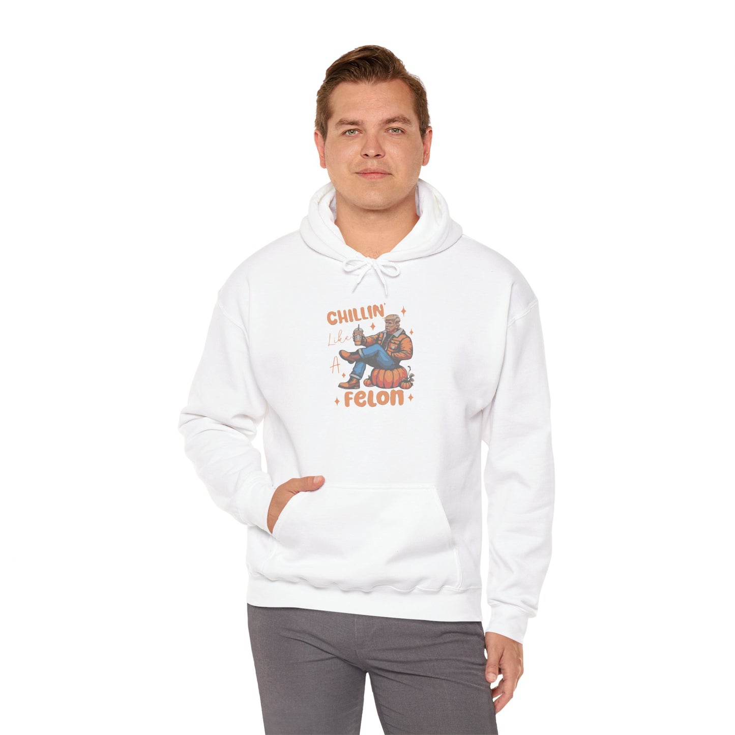 Chillin' Like a Felon Hoodie - Cozy Unisex Sweatshirt for Fall Celebrations