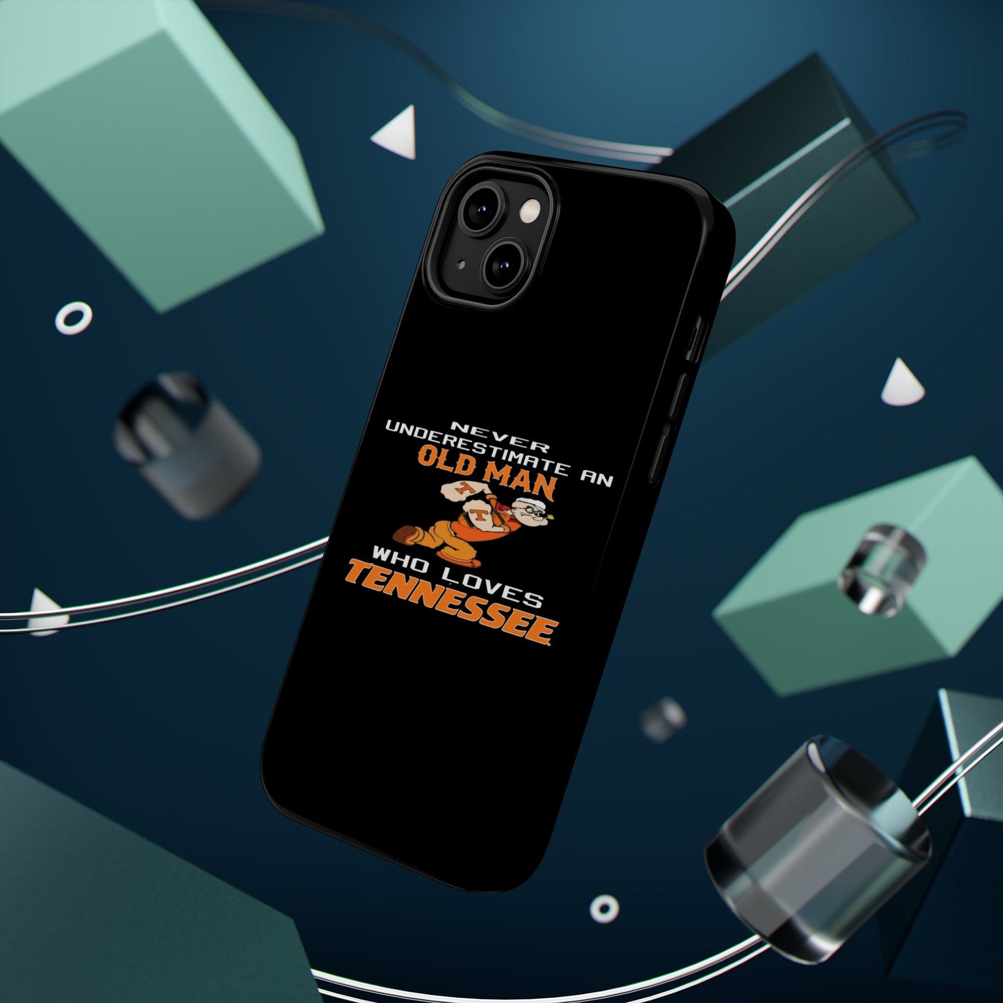 Tough Phone Case, Old Man Who Loves Tennessee, Gift for Grandpa, Tennessee Pride, Men's Accessories, Father's Day, Custom Cases
