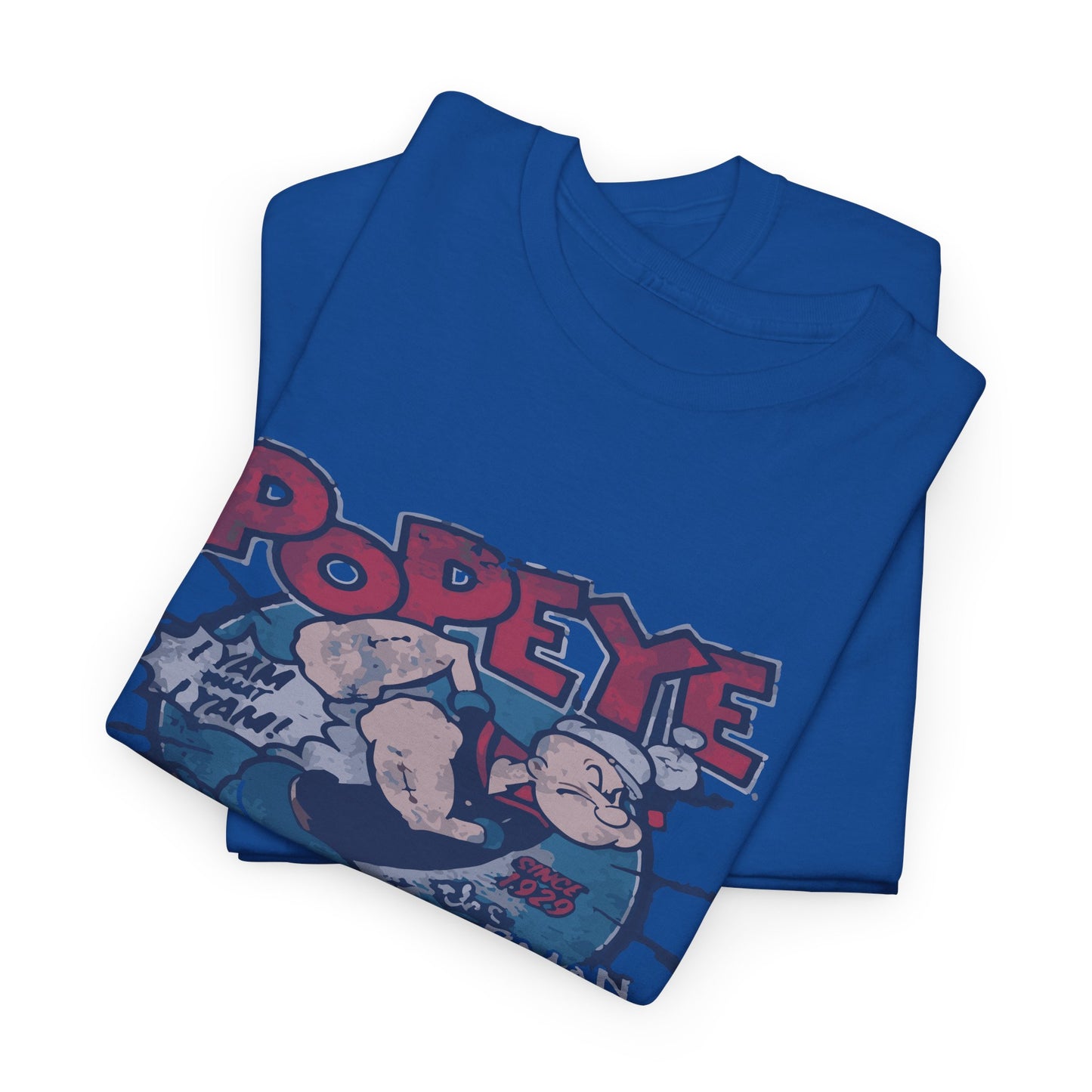 Popeye Illustration Unisex Heavy Cotton Tee, Cartoon T-Shirt, Gift for Fans, Casual Wear, Retro Design, Comfortable Top