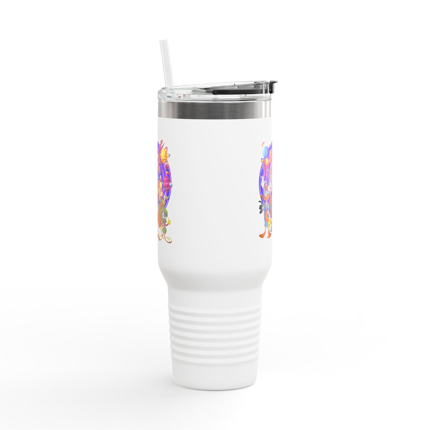 Colorful Insulated Travel Mug, 40oz - Fun for Road Trips, Tailgating, Hot Summer Days, Gift for Friends, Family, or Kids
