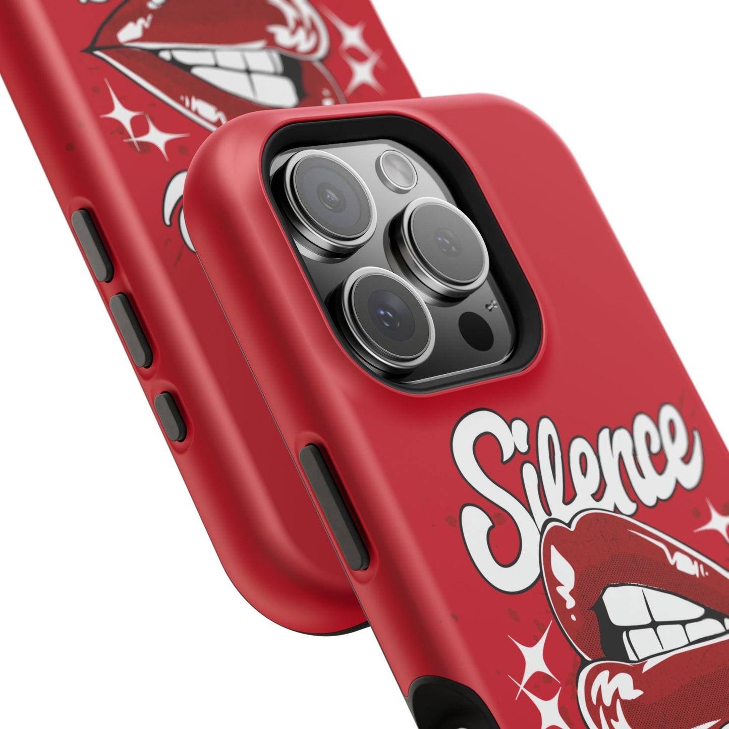 Bold Expression Magnetic Tough Cases, Phone Cover, Gift for Her, Pop Art, Trendy Accessory, Silence Speaks Design