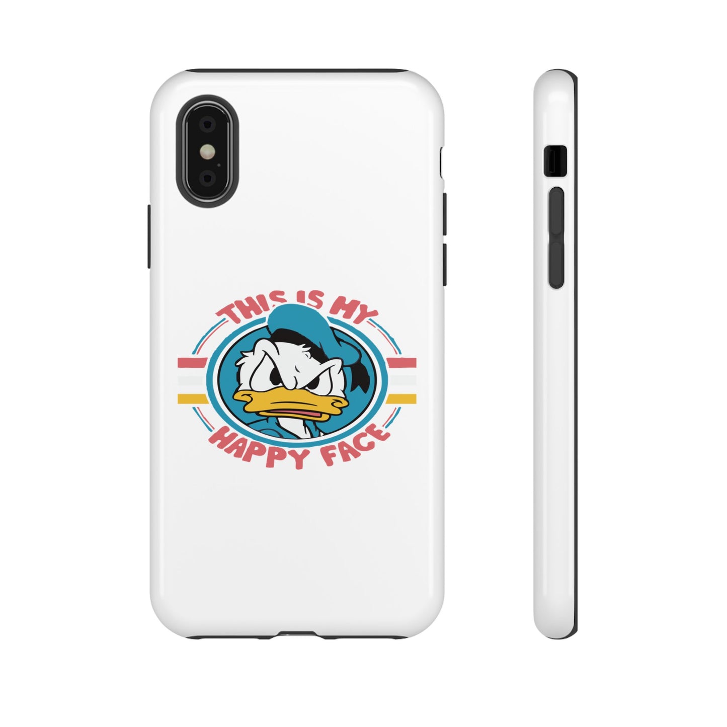 Tough Cases: This is My Happy Face Phone Case, Funny Phone Case, Donald Duck Case, Cute Phone Accessory, Gift for Disney Fans