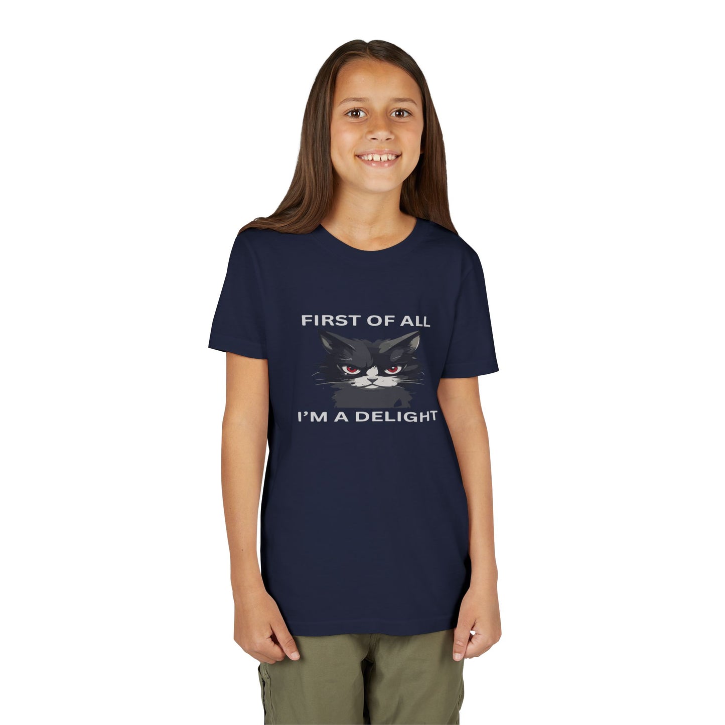 Youth Cat Humor Tee - Perfect for Cat Lovers, Birthday Gifts for Kids, Everyday Wear, Funny Quotes Shirt, Gift for Pet Lovers