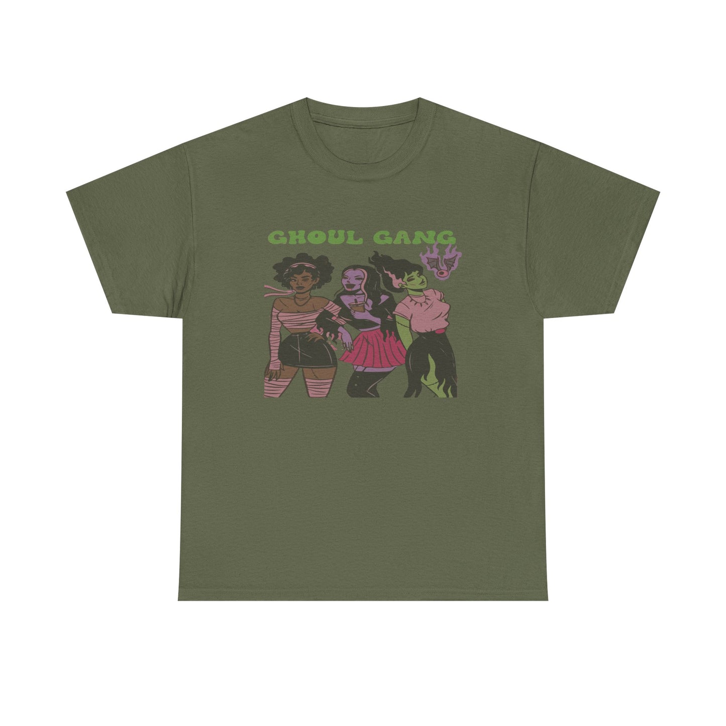 Ghoul Gang Unisex Heavy Cotton Tee | Halloween T-Shirt, Spooky Apparel, Gothic Fashion, Funny Gift, Group Costume