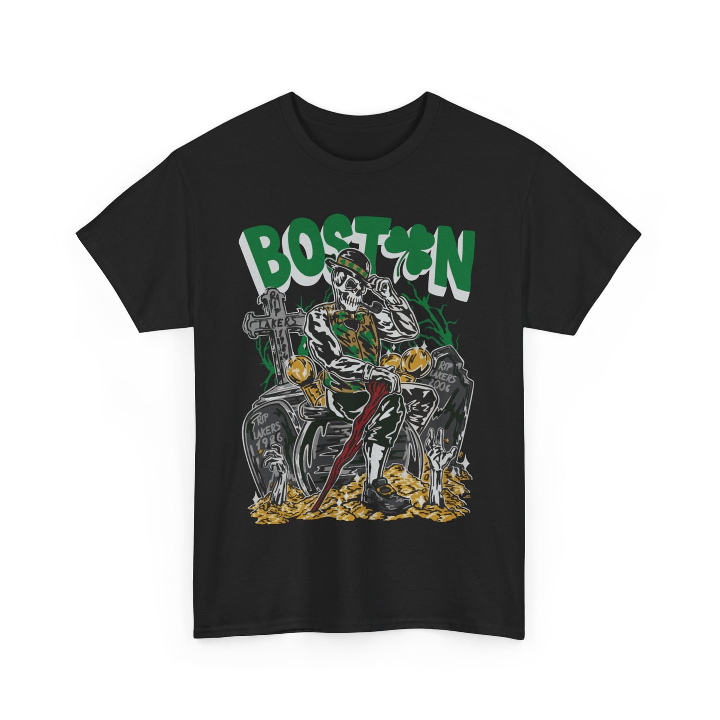 Boston Graphic Tee, Unisex Heavy Cotton T-Shirt, Vintage Boston Shirt, Irish Pride Apparel, St. Patrick's Day Gift, Casual Wear