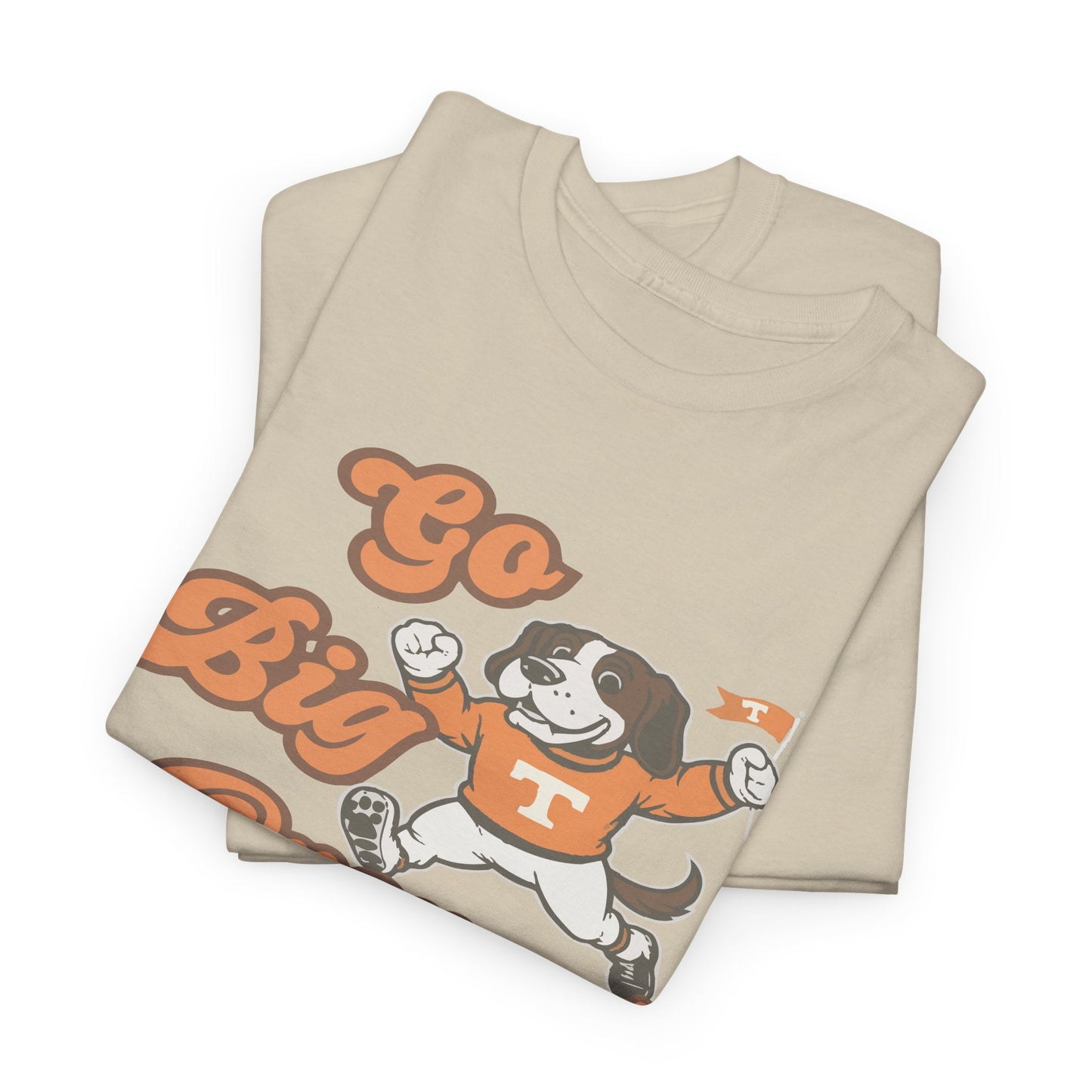 Go Big Orange Unisex Heavy Cotton Tee, Sports Fan Shirt, Casual Wear, College Game Day Top, Gift for Sports Enthusiasts