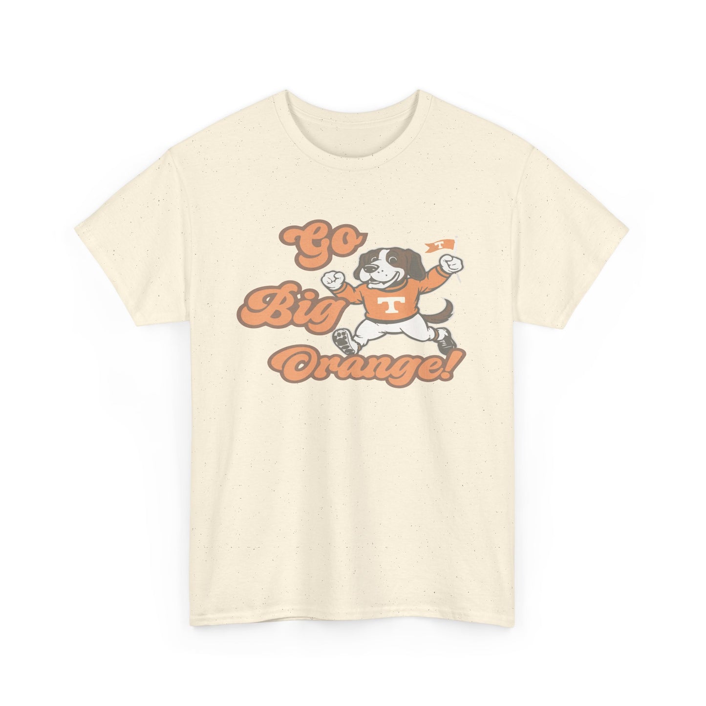 Go Big Orange Unisex Heavy Cotton Tee, Sports Fan Shirt, Casual Wear, College Game Day Top, Gift for Sports Enthusiasts