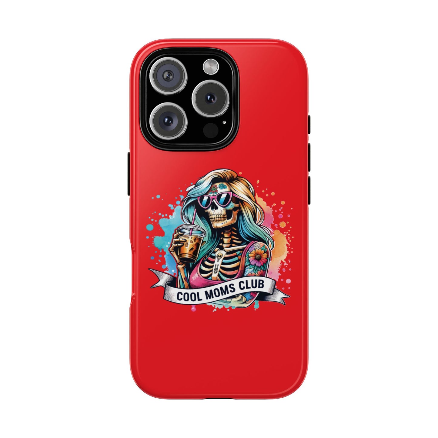 Cool Moms Club Phone Case - Tough Cases, Funky Phone Cover, Gift for Moms, Skeleton Design, Trendy Tech Accessories