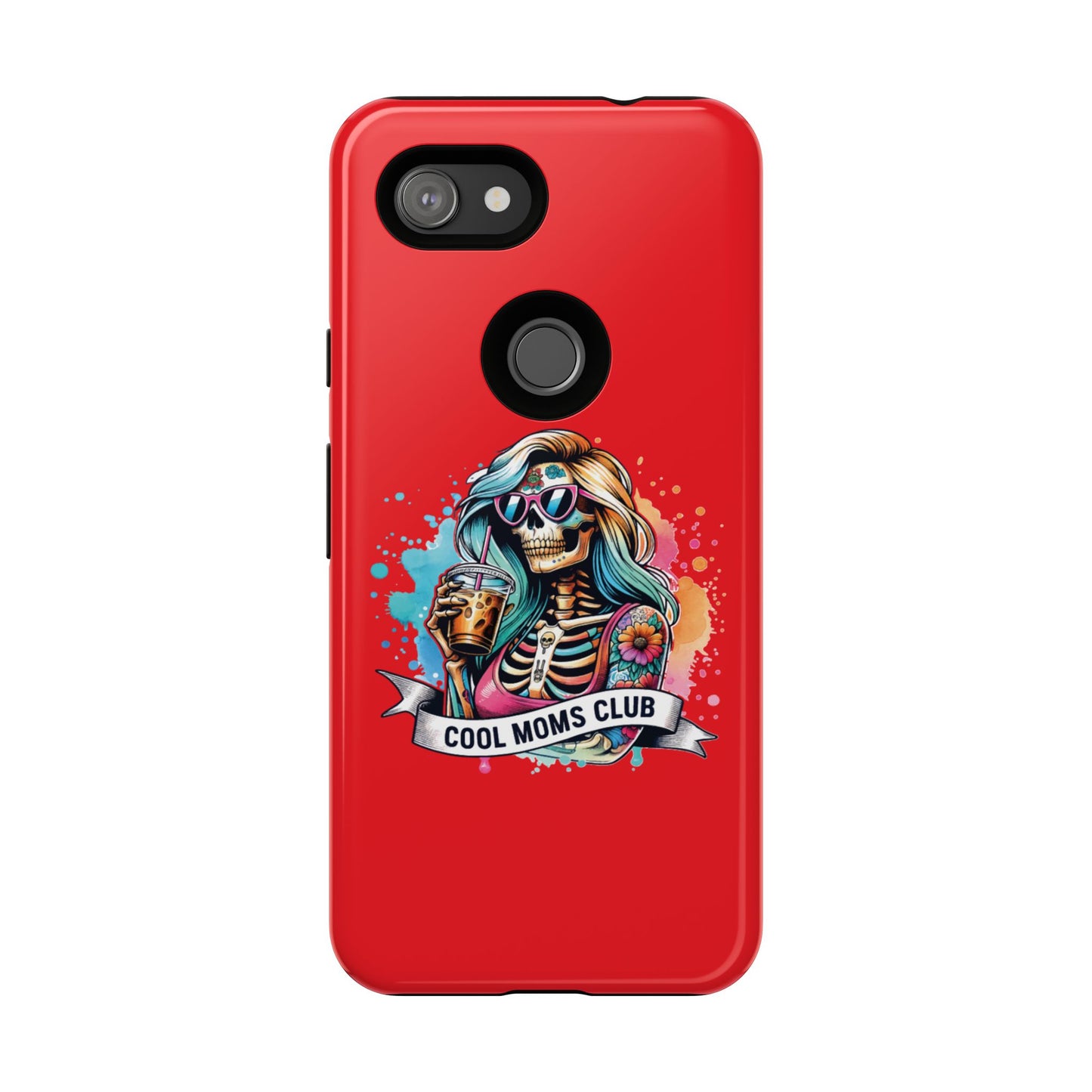 Cool Moms Club Phone Case - Tough Cases, Funky Phone Cover, Gift for Moms, Skeleton Design, Trendy Tech Accessories