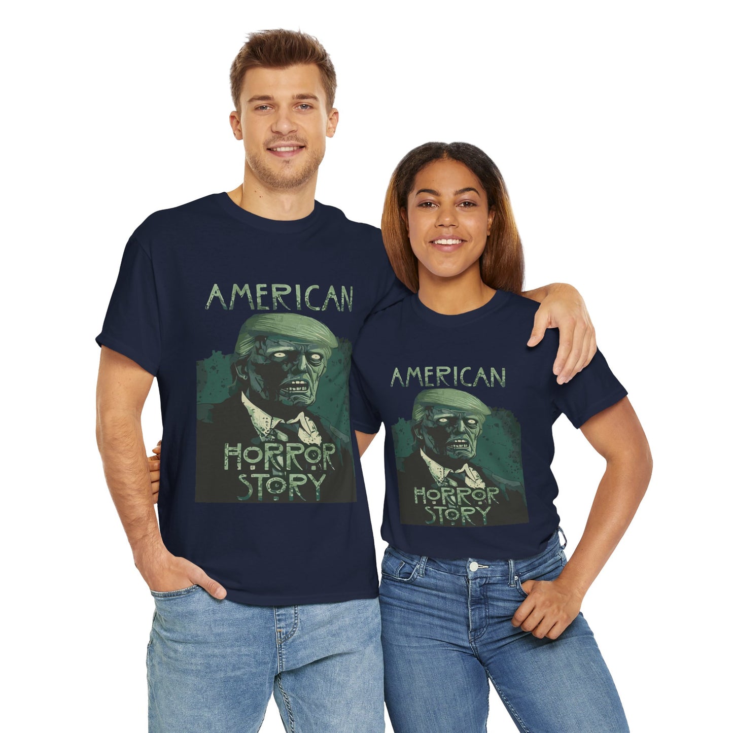 American Horror Story Unisex Heavy Cotton Tee, Horror Fan Gift, Graphic Tee, Halloween Costume, TV Show Merch