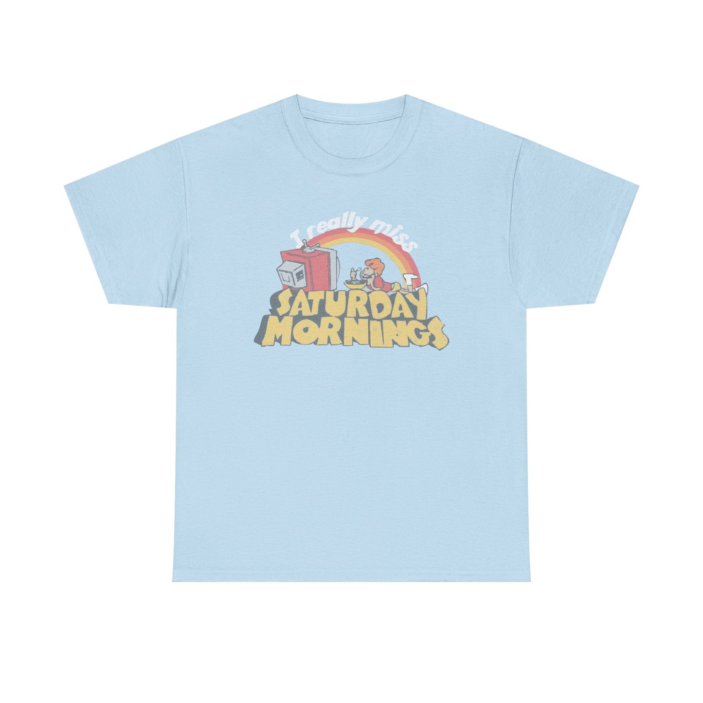 Retro Saturday Mornings Tee, Vintage Cartoon Shirt, Unisex Cotton Tee, Cozy Weekend Vibe, Perfect Gift for Nostalgia Lovers