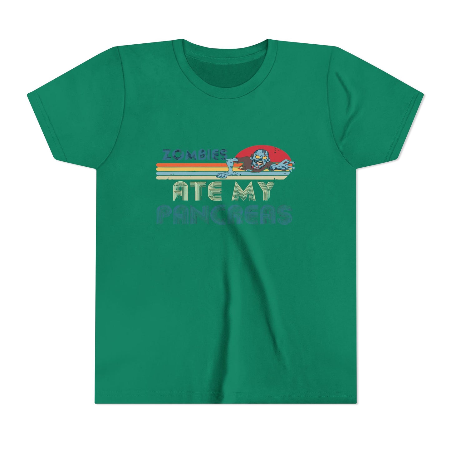 Youth Zombie Tee, Cute Graphic T-Shirt for Kids, Fun Short Sleeve Top, Halloween Costume, Gift for Little Horror Fans