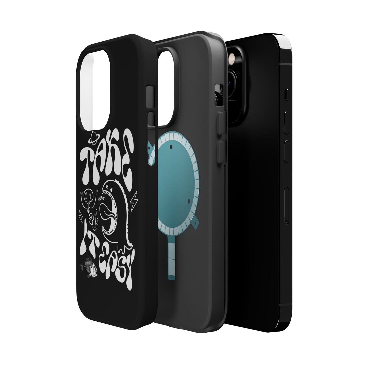 Magnetic Phone Case - Take It Easy Design, Cute Phone Cover, Gift for Him or Her, Trendy Accessories, Unique Tech Gifts