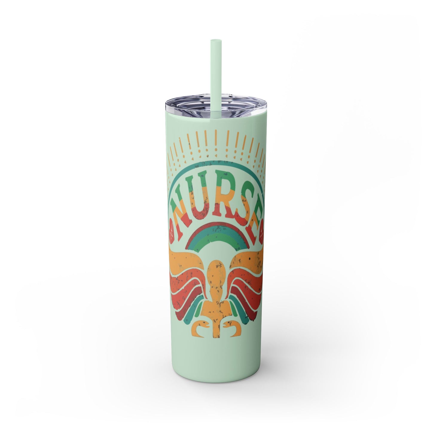 Nurse Skinny Tumbler, 20oz, Motivational Drinkware, Gift for Nurses, Summer Hydration, Nurse Appreciation Day