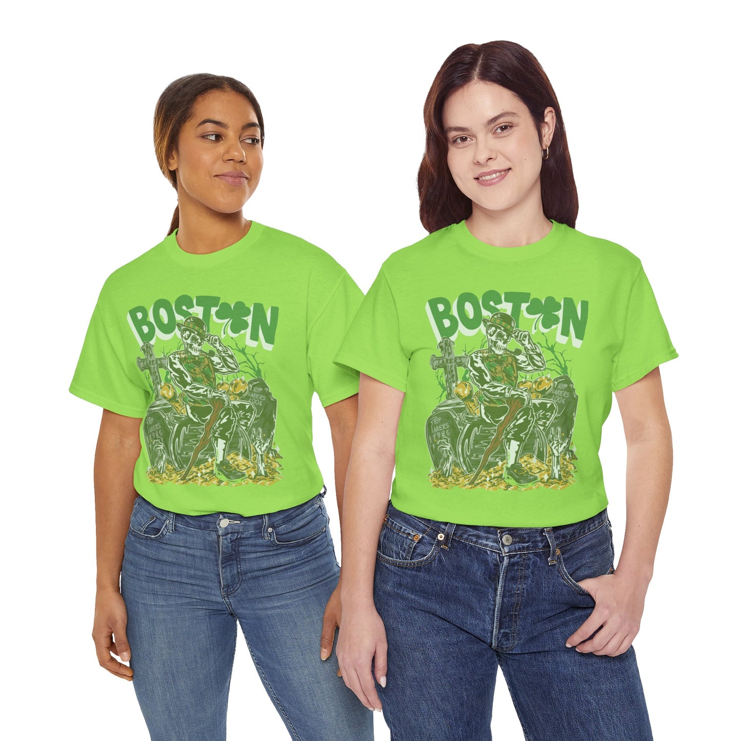 Boston Graphic Tee, Unisex Heavy Cotton T-Shirt, Vintage Boston Shirt, Irish Pride Apparel, St. Patrick's Day Gift, Casual Wear