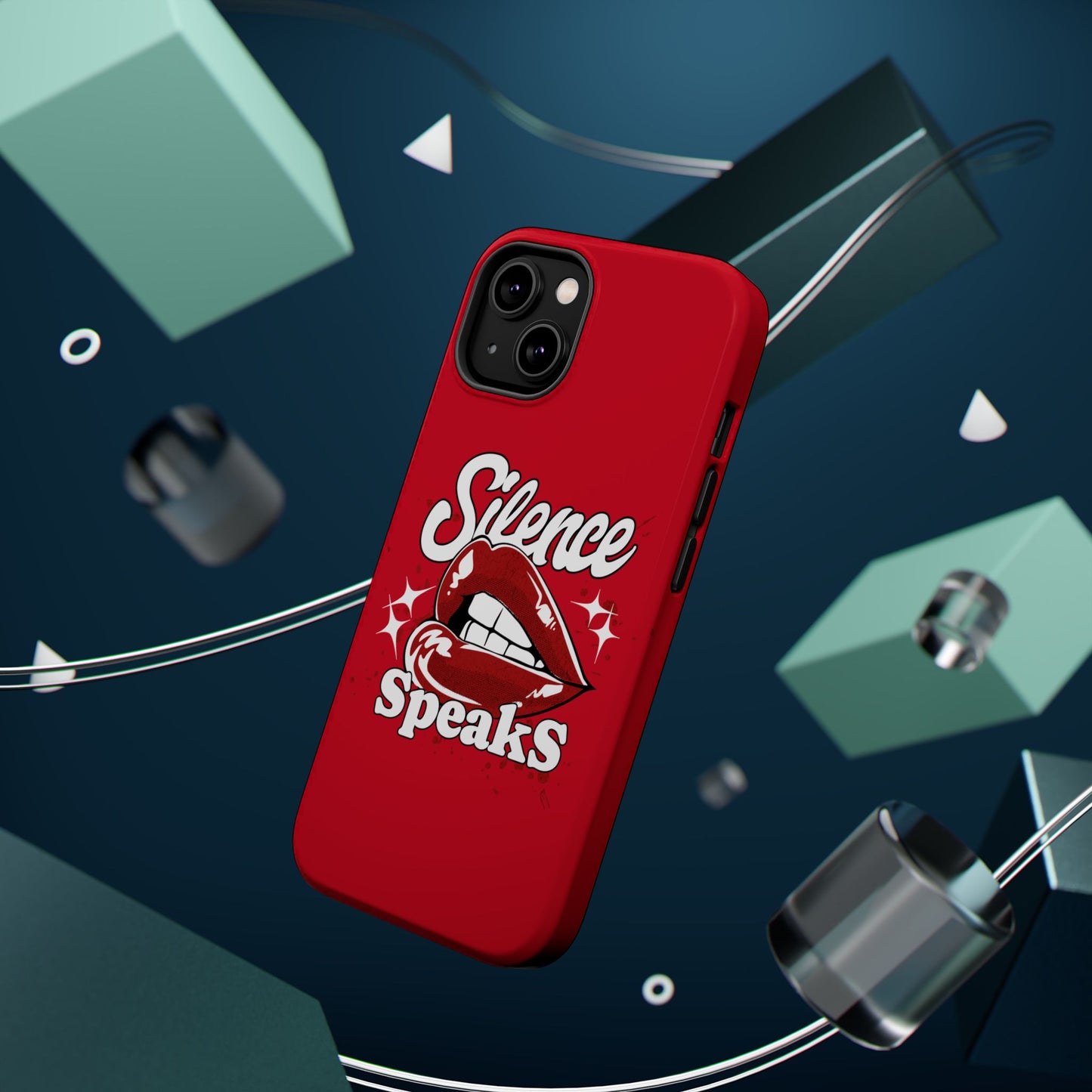 Bold Expression Magnetic Tough Cases, Phone Cover, Gift for Her, Pop Art, Trendy Accessory, Silence Speaks Design