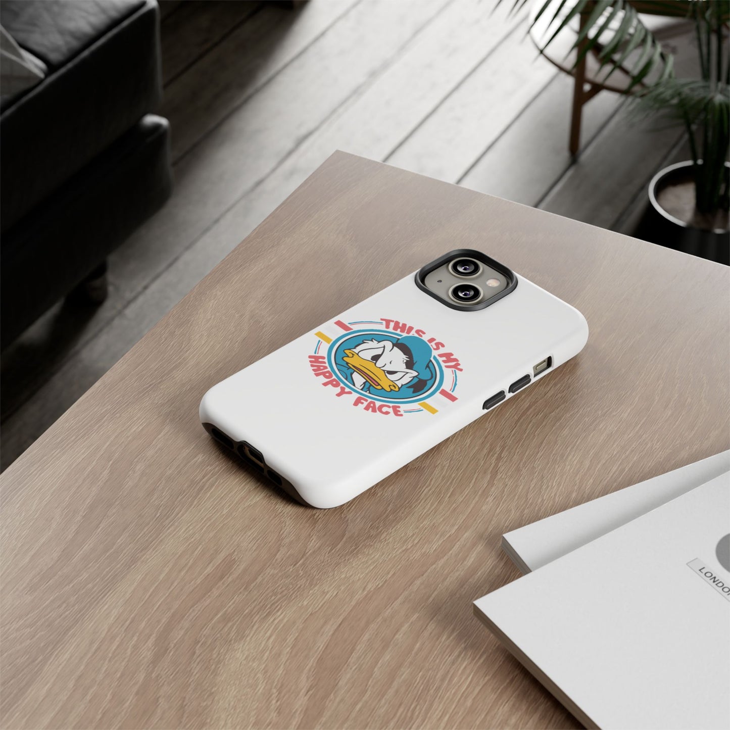 Tough Cases: This is My Happy Face Phone Case, Funny Phone Case, Donald Duck Case, Cute Phone Accessory, Gift for Disney Fans