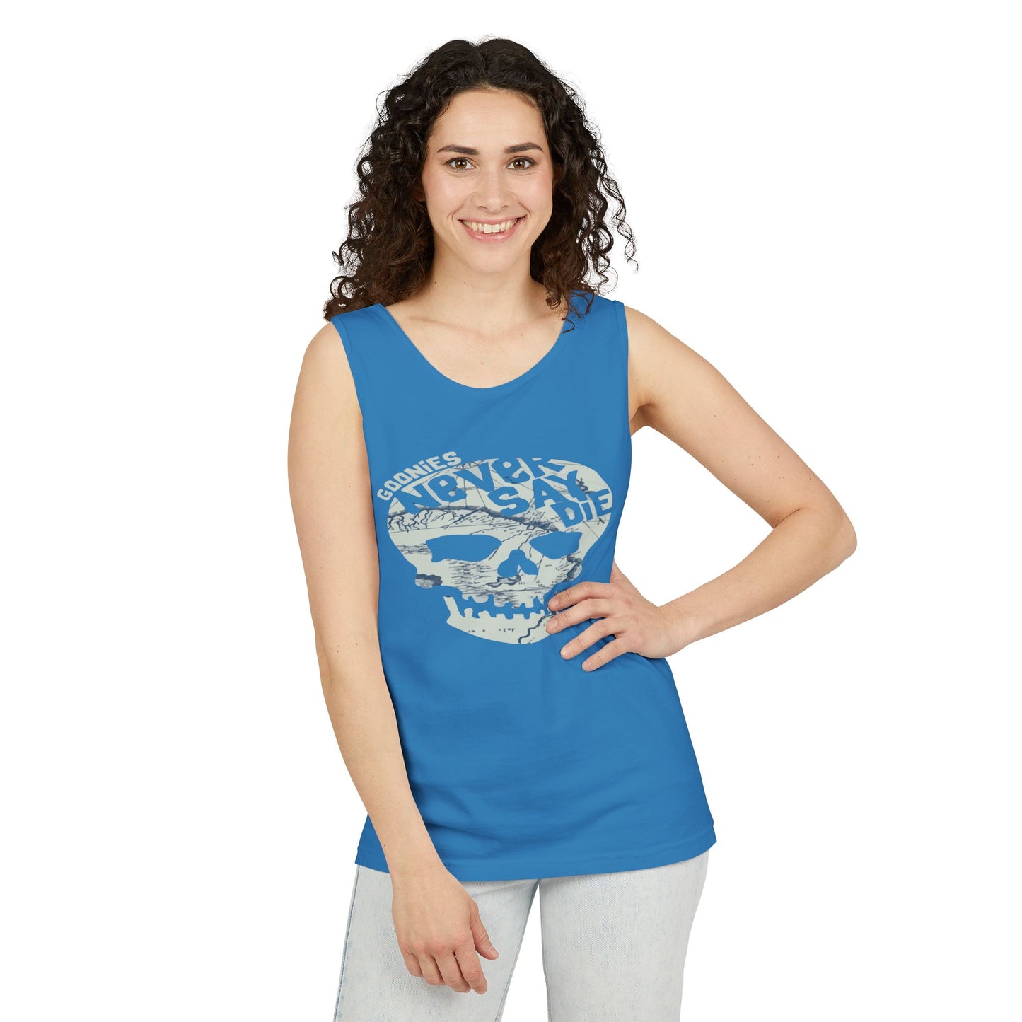 Cool Skull Graphic Tank Top, Unisex Summer Tee, Beachwear, Festival Outfit, Casual Wear, Graphic Apparel