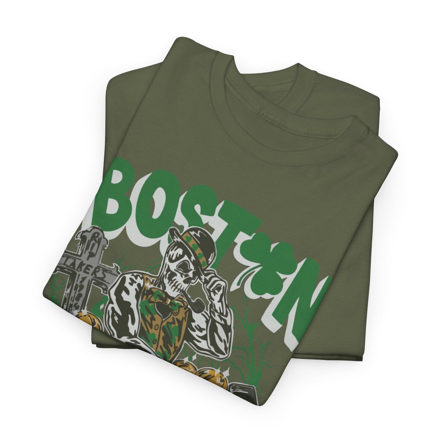 Boston Graphic Tee, Unisex Heavy Cotton T-Shirt, Vintage Boston Shirt, Irish Pride Apparel, St. Patrick's Day Gift, Casual Wear