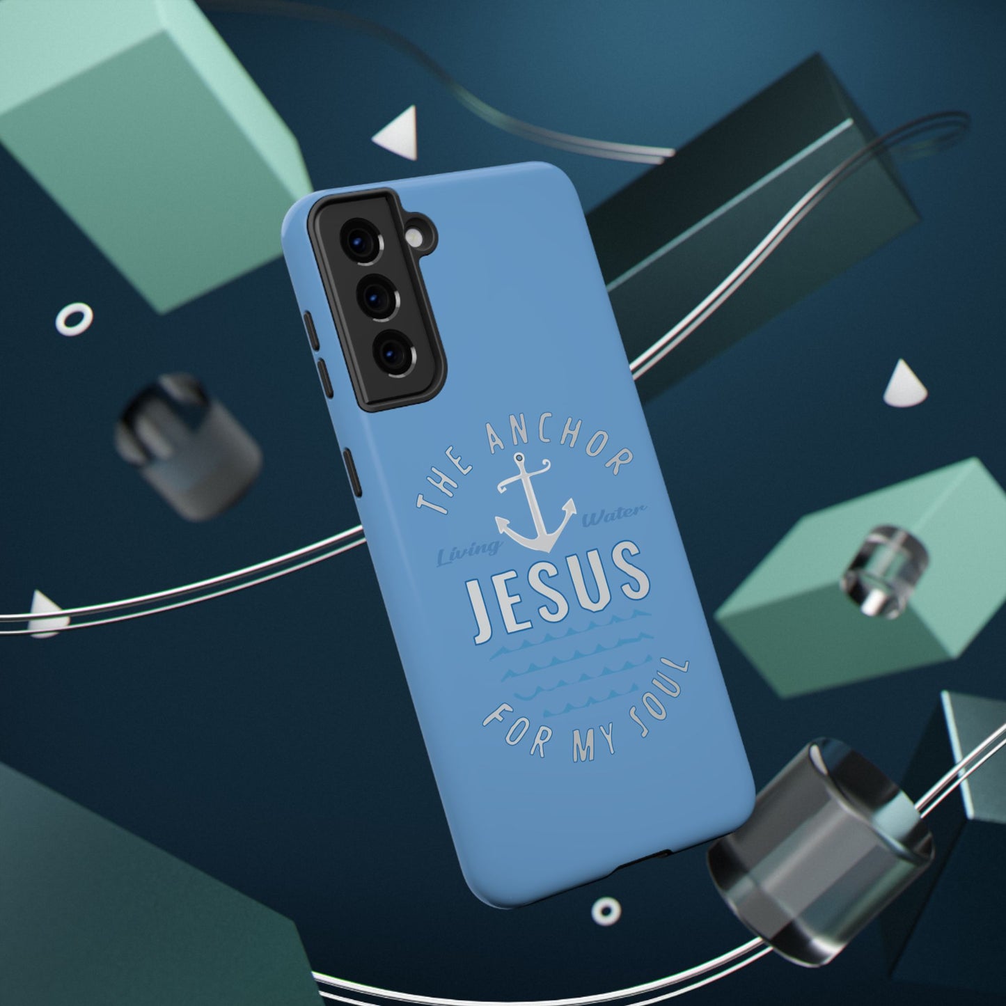 Jesus Anchor Phone Case, Christian Tech Accessories, Inspirational Gifts, Unique Phone Covers, Faith-Based Decor