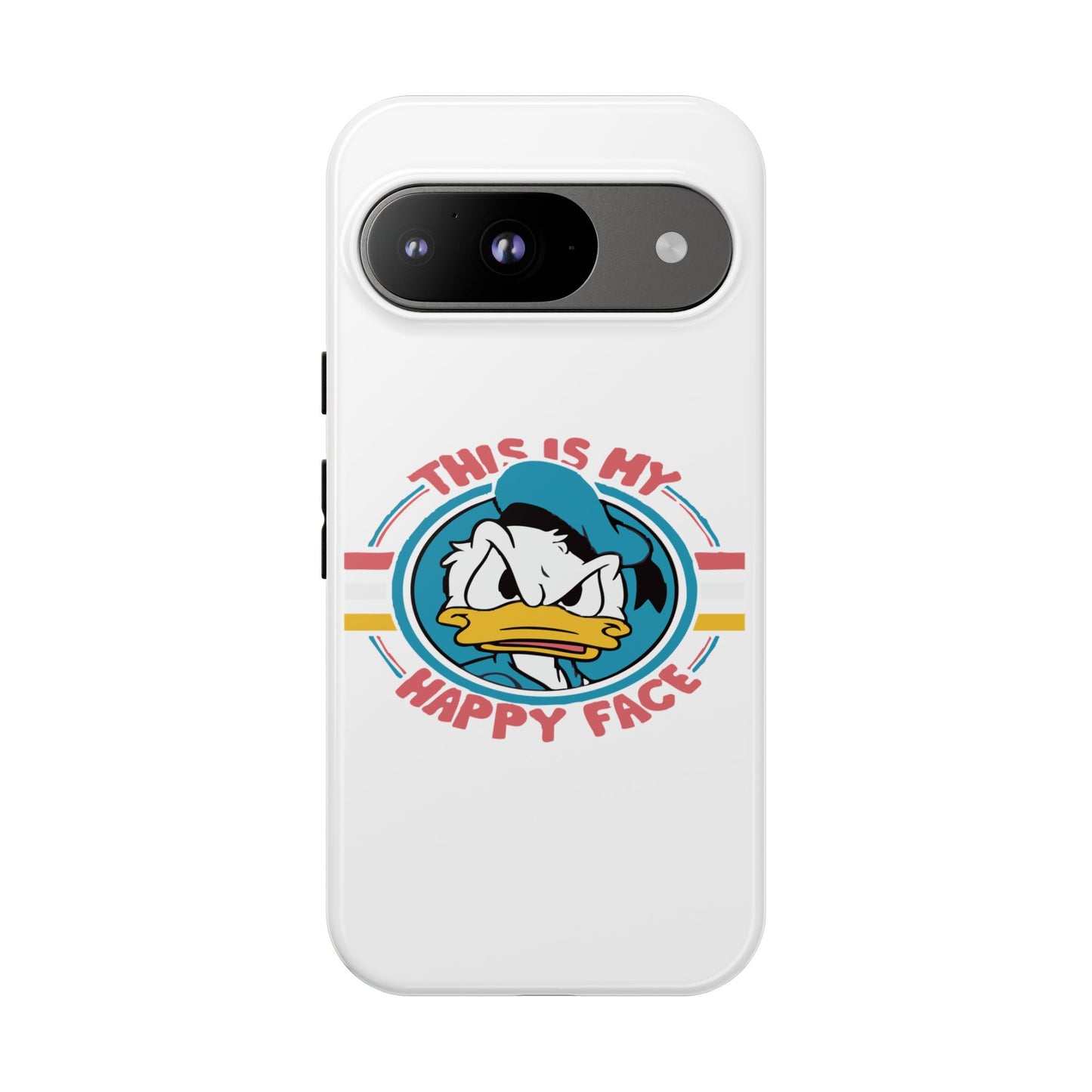 Tough Cases: This is My Happy Face Phone Case, Funny Phone Case, Donald Duck Case, Cute Phone Accessory, Gift for Disney Fans