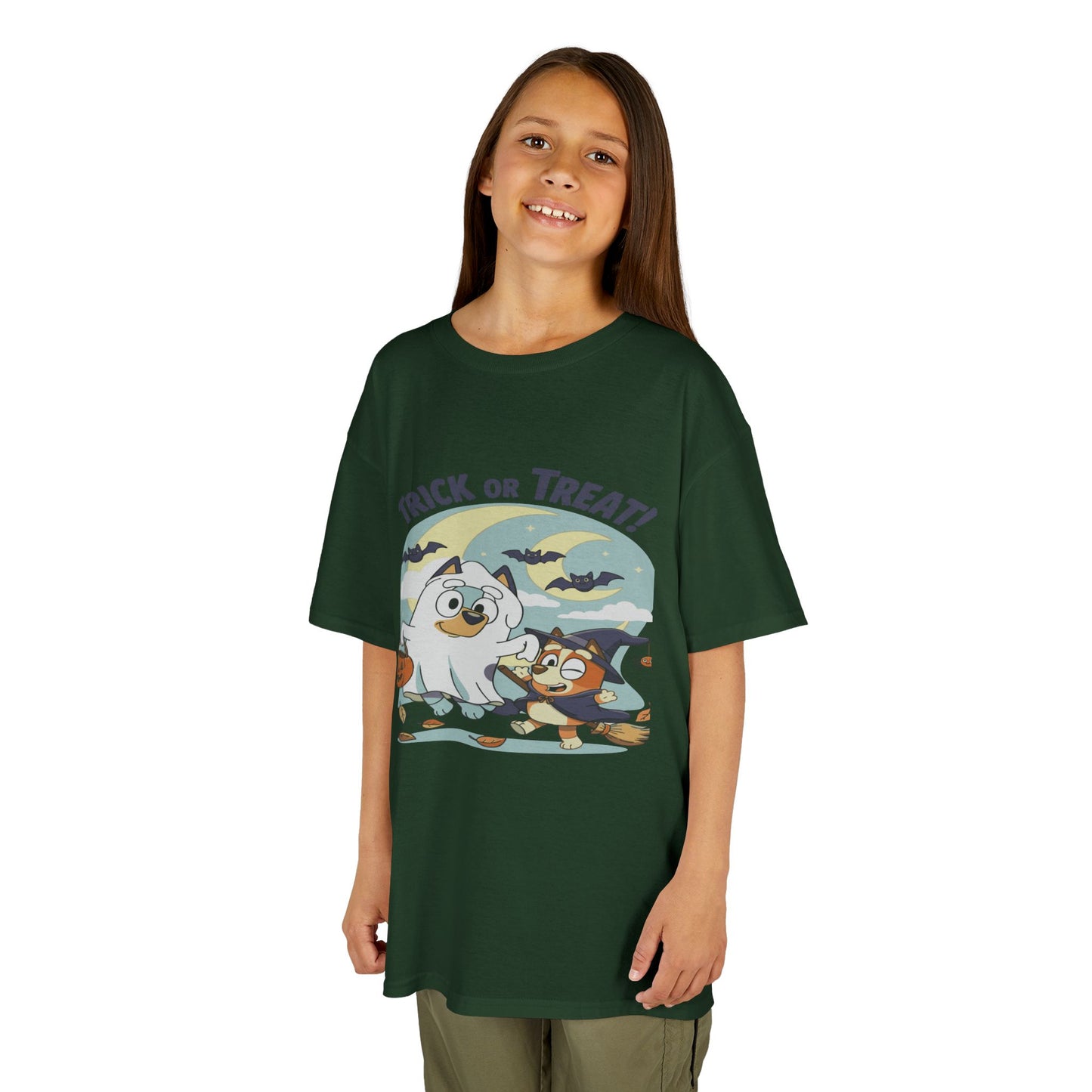 Kids Halloween T-Shirt, Trick or Treat Tee, Fun Ghost & Owl Shirt, Spooky Season Apparel, Cute Costume Top for Kids