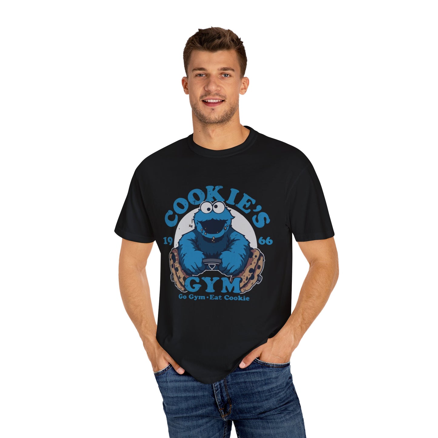Cookie Monster Inspired Unisex T-Shirt, Fun Gift for Gamers, Casual Wear, Birthday Gift, Kitchen & Gym Motivation