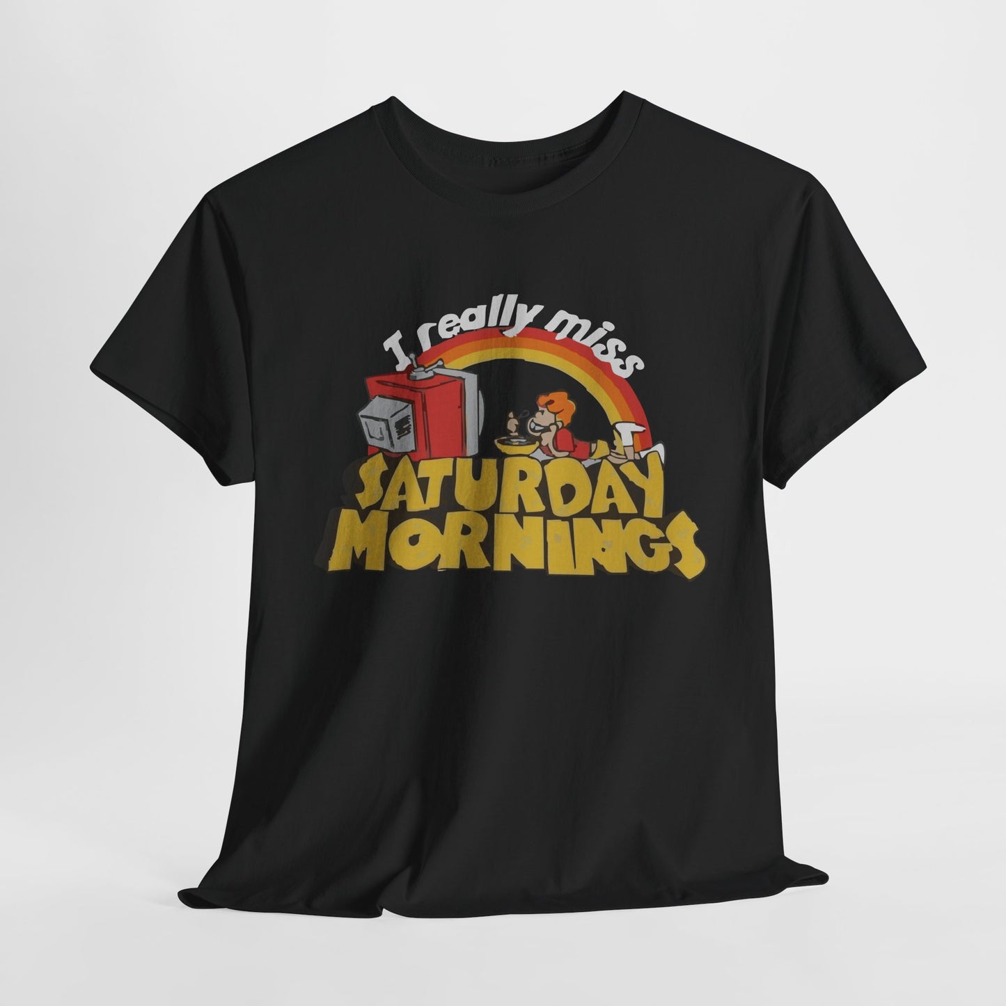 Retro Saturday Mornings Tee, Vintage Cartoon Shirt, Unisex Cotton Tee, Cozy Weekend Vibe, Perfect Gift for Nostalgia Lovers