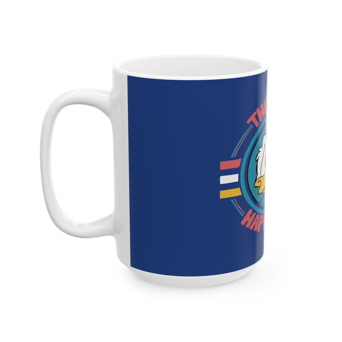Donald Duck 'This Is My Happy Face' Ceramic Mug - 11oz & 15oz