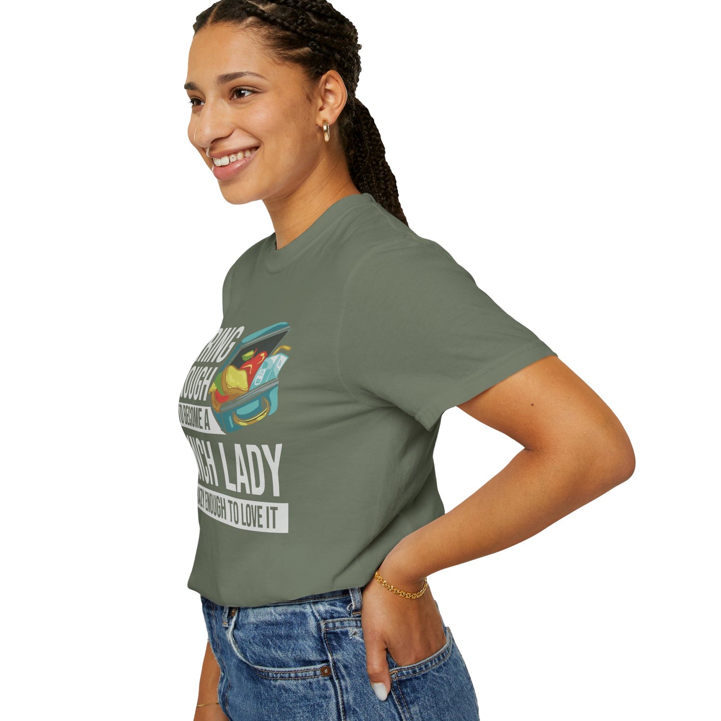 Lunch Lady Humor Unisex T-Shirt, Caring Enough to Become a Lunch Lady, Teacher Gift, Appreciation Gift, Funny T-Shirt, School Staff Tee