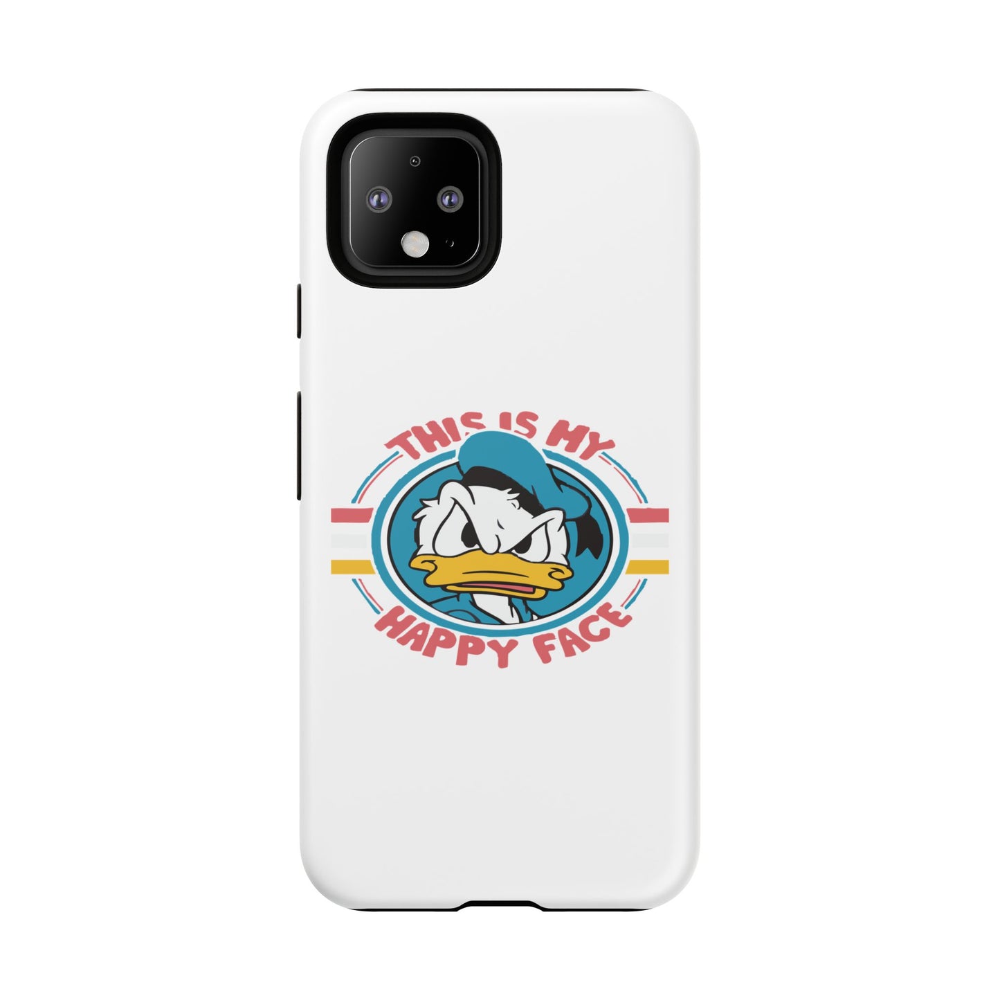 Tough Cases: This is My Happy Face Phone Case, Funny Phone Case, Donald Duck Case, Cute Phone Accessory, Gift for Disney Fans