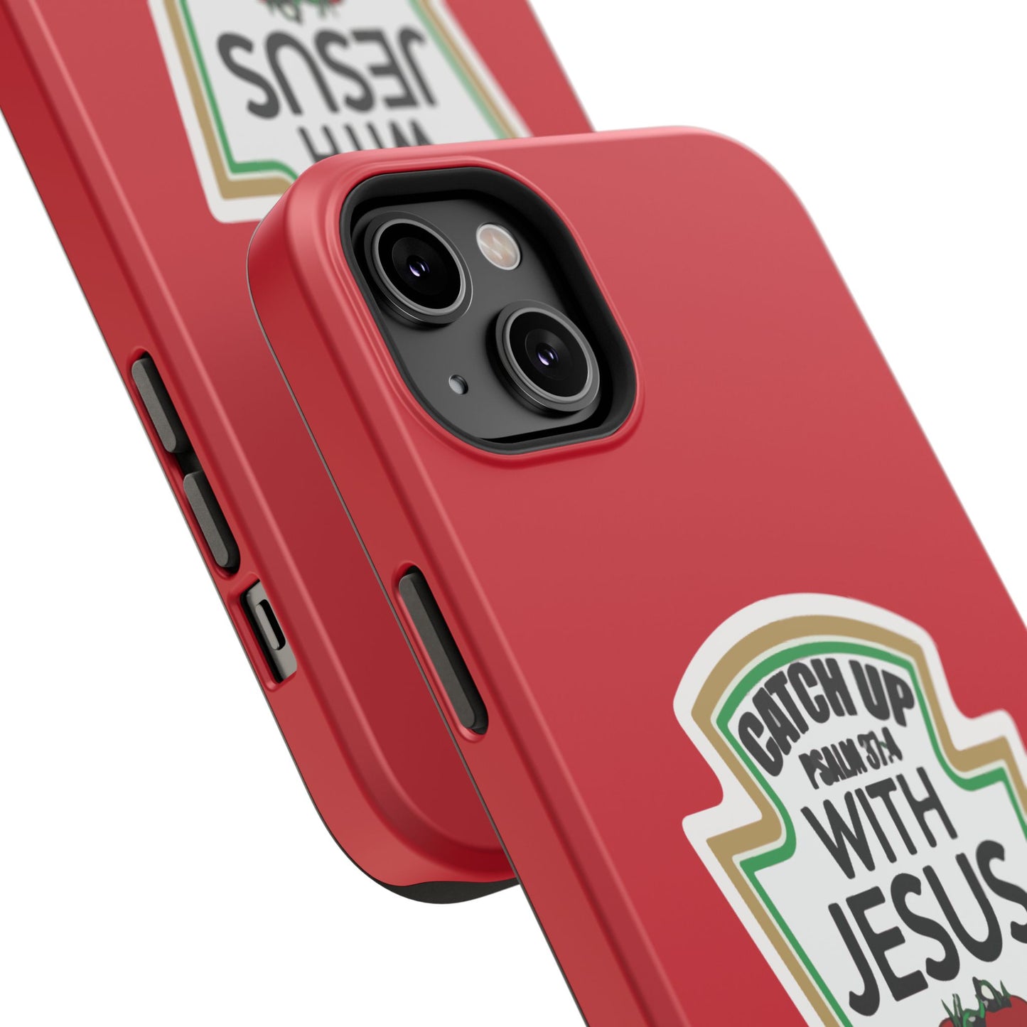 Fun Christian Phone Case, Catch Up with Jesus, Impact-Resistant, Faith-Based Gift, Religious Accessories, Bible Verses