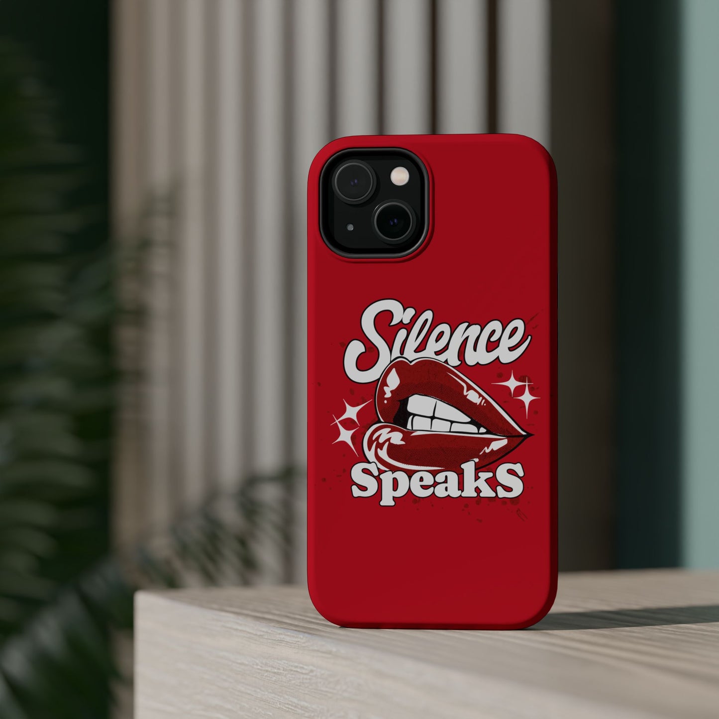 Bold Expression Magnetic Tough Cases, Phone Cover, Gift for Her, Pop Art, Trendy Accessory, Silence Speaks Design