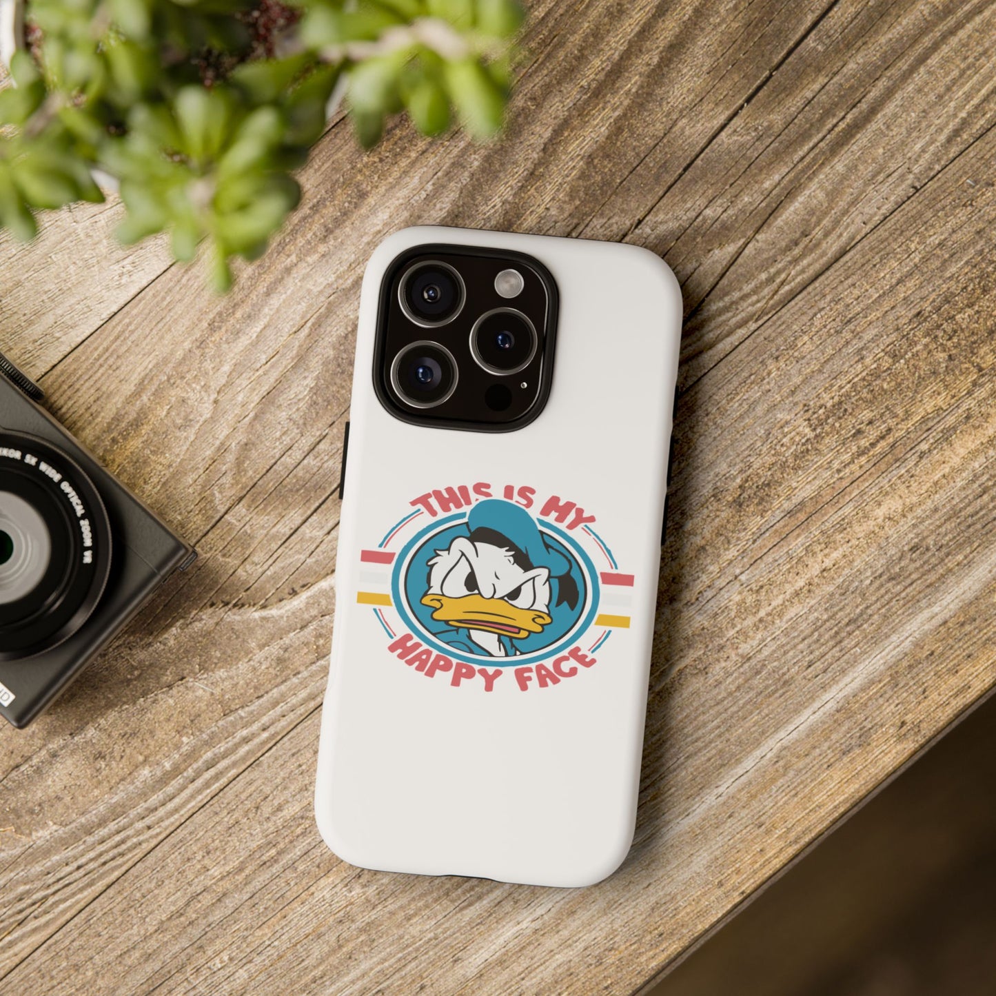 Tough Cases: This is My Happy Face Phone Case, Funny Phone Case, Donald Duck Case, Cute Phone Accessory, Gift for Disney Fans