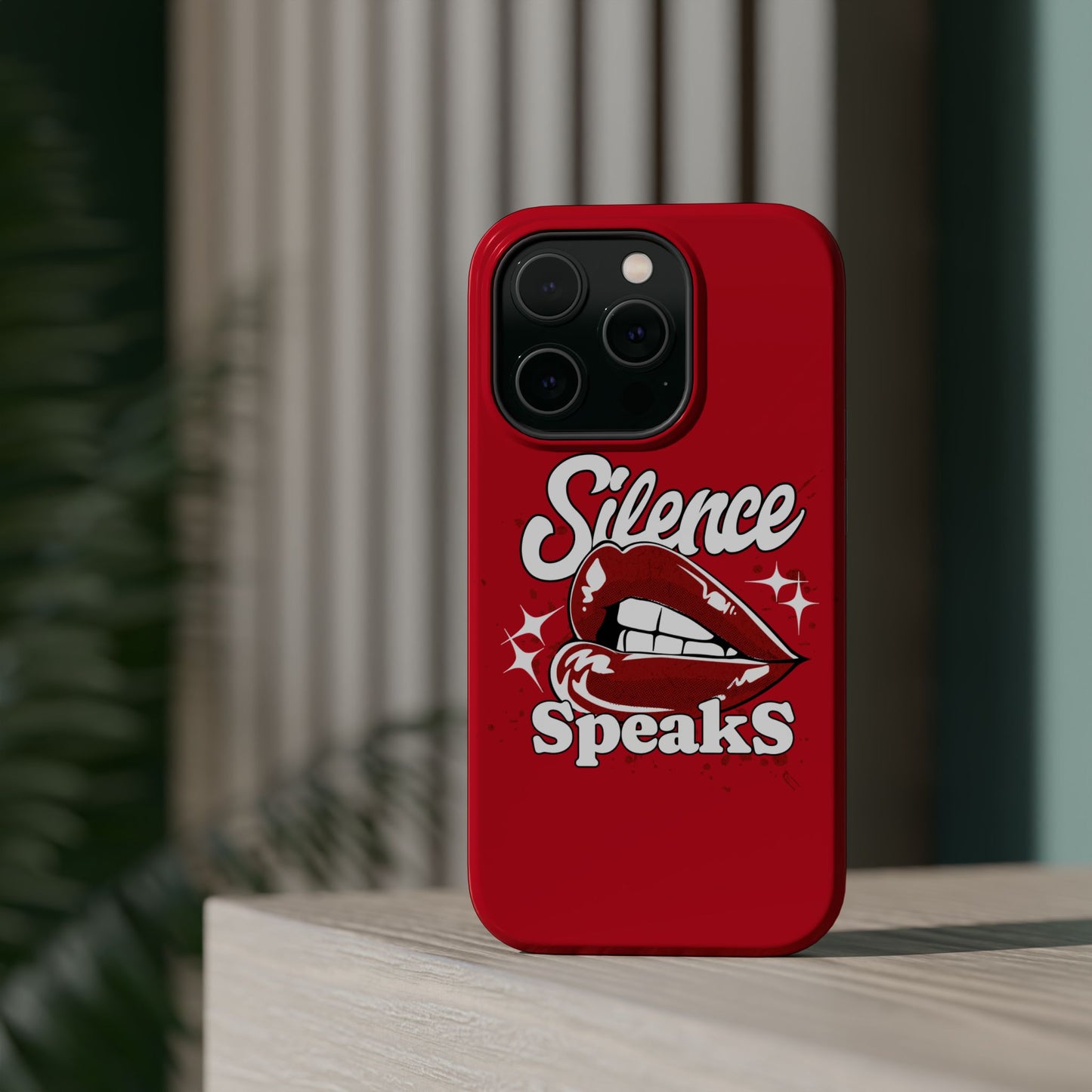 Bold Expression Magnetic Tough Cases, Phone Cover, Gift for Her, Pop Art, Trendy Accessory, Silence Speaks Design