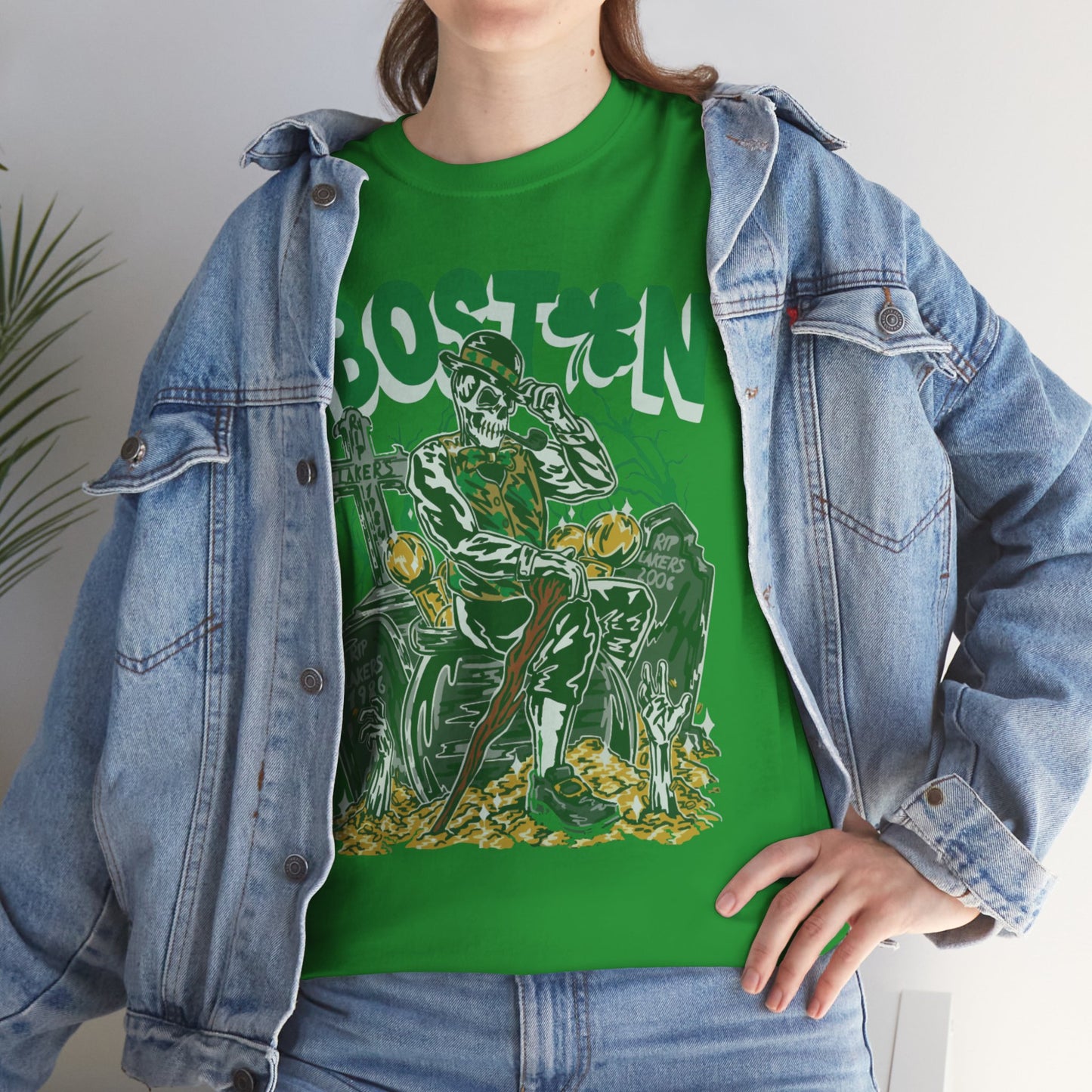 Boston Graphic Tee, Unisex Heavy Cotton T-Shirt, Vintage Boston Shirt, Irish Pride Apparel, St. Patrick's Day Gift, Casual Wear