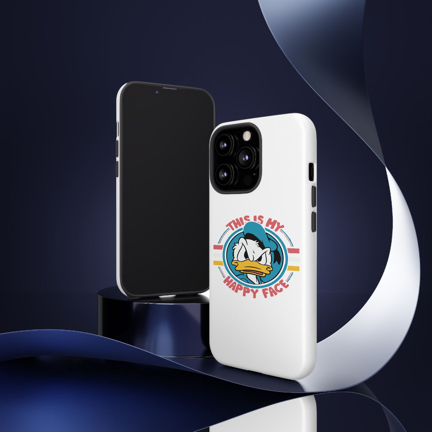 Tough Cases: This is My Happy Face Phone Case, Funny Phone Case, Donald Duck Case, Cute Phone Accessory, Gift for Disney Fans