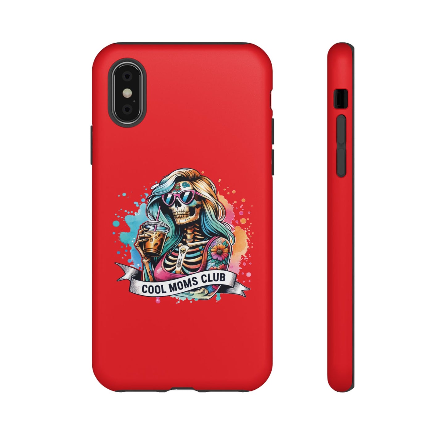 Cool Moms Club Phone Case - Tough Cases, Funky Phone Cover, Gift for Moms, Skeleton Design, Trendy Tech Accessories