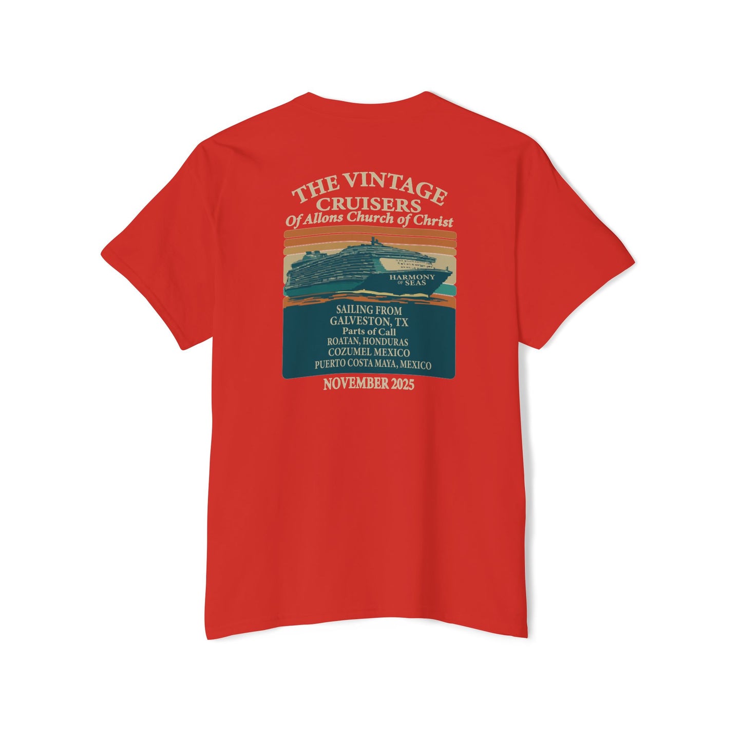 Retro Pocket Tee Allons Church of Christ Cruise 2025 Unisex T-Shirt