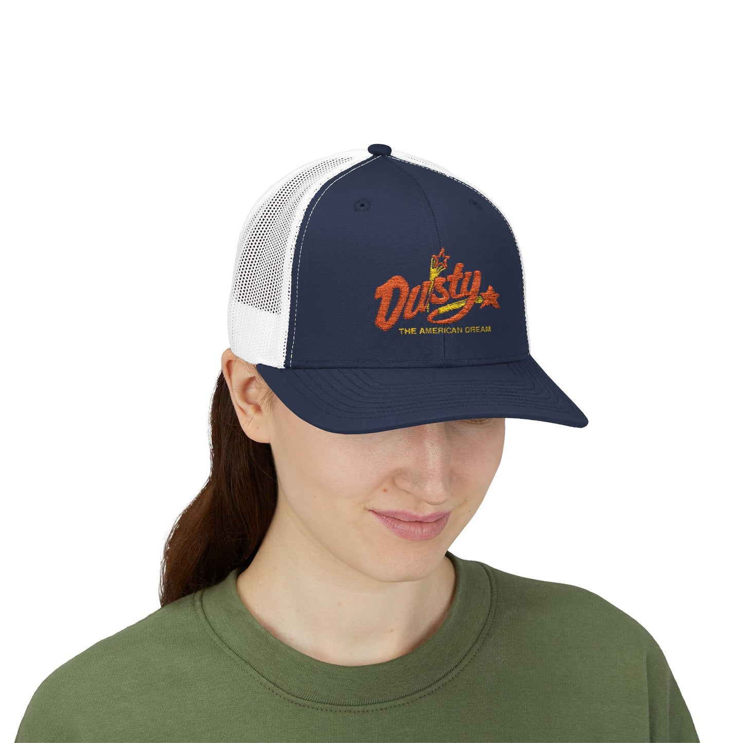 Dusty Snapback Trucker Cap, Trendy Hat, Gift for Him/Her, Casual Wear, Festival Accessory, Outdoor Style