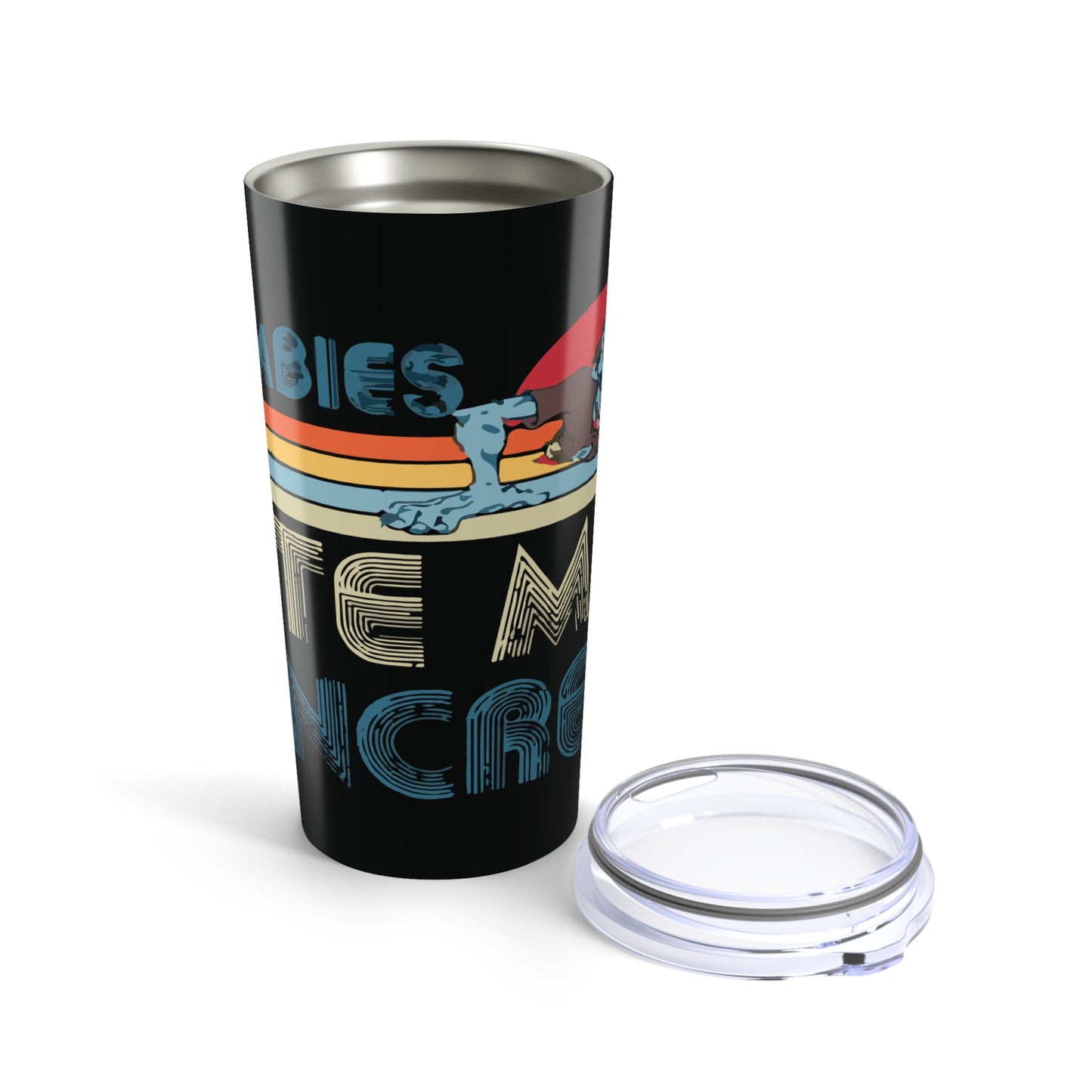 Retro Tumbler - Zombabies Hate My Pancakes | Fun Travel Mug, Gift for Gamers, Creative Home Decor, Halloween, Drinkware