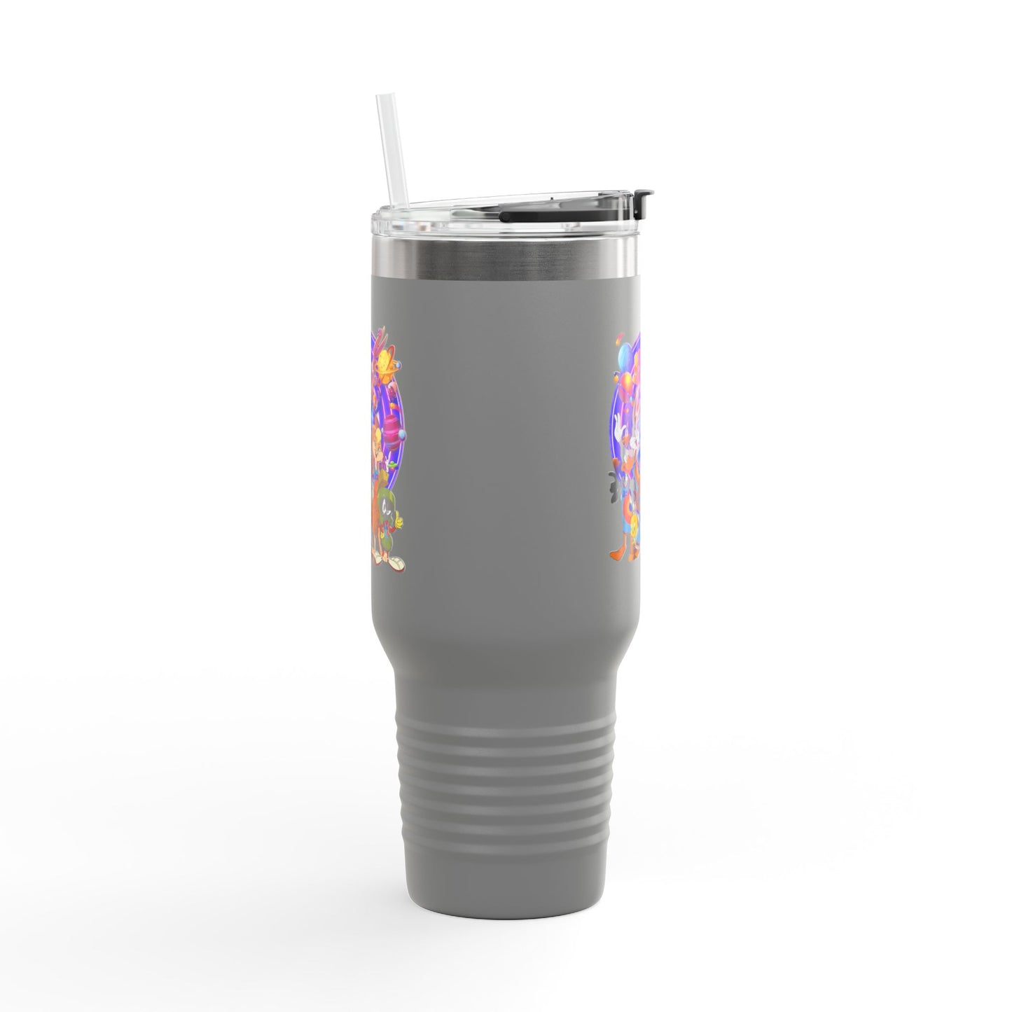 Colorful Insulated Travel Mug, 40oz - Fun for Road Trips, Tailgating, Hot Summer Days, Gift for Friends, Family, or Kids