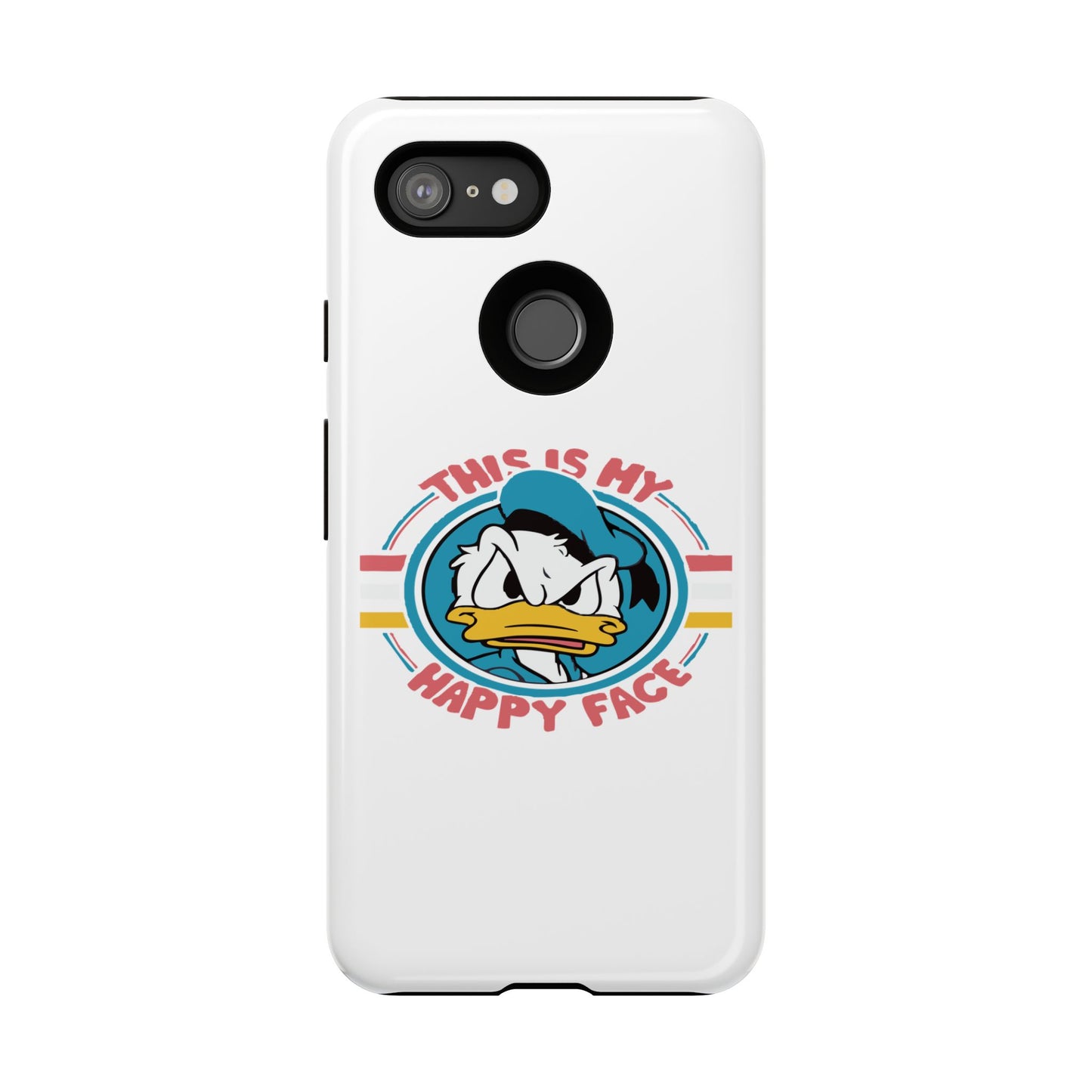 Tough Cases: This is My Happy Face Phone Case, Funny Phone Case, Donald Duck Case, Cute Phone Accessory, Gift for Disney Fans