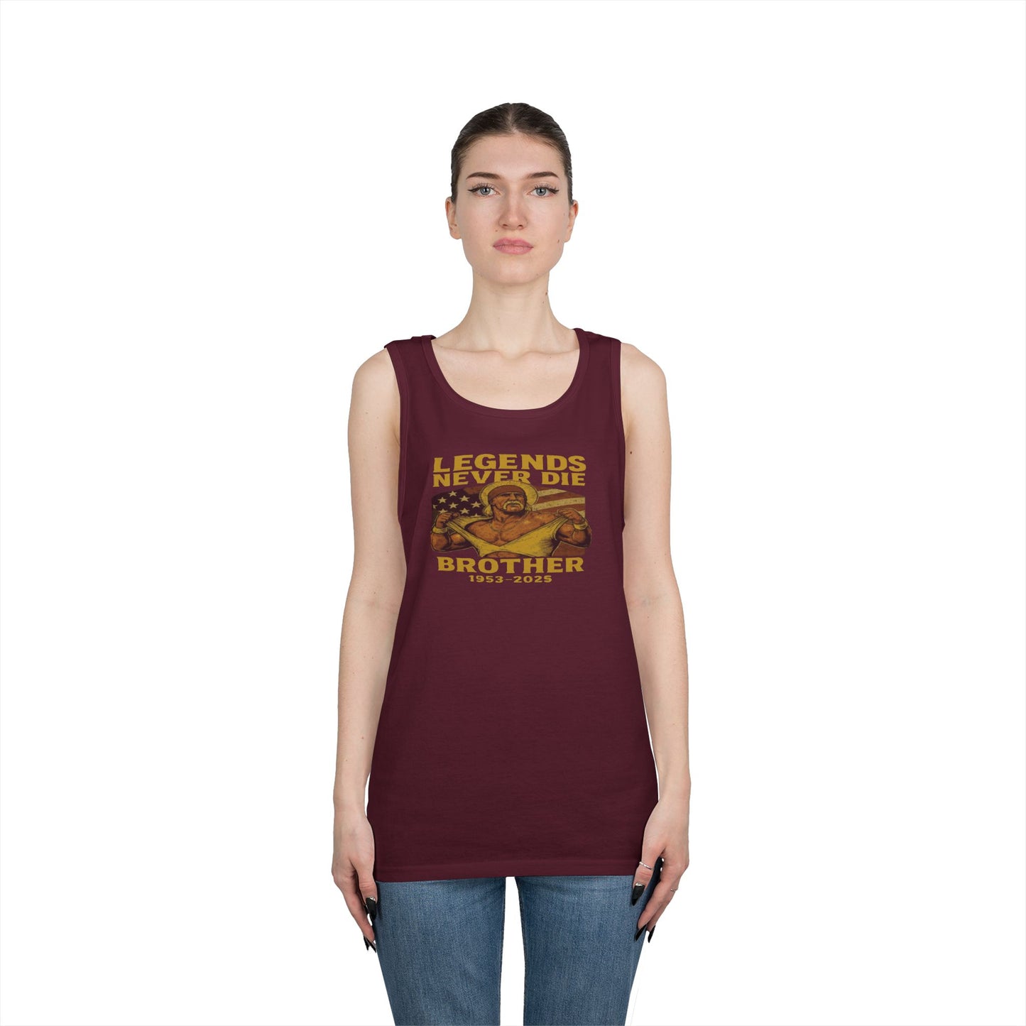 Unisex Heavy Cotton Tank Top | Legends Never Die Brother, Memorial Gift, Casual Wear, Summer Outfit, Unique Tribute