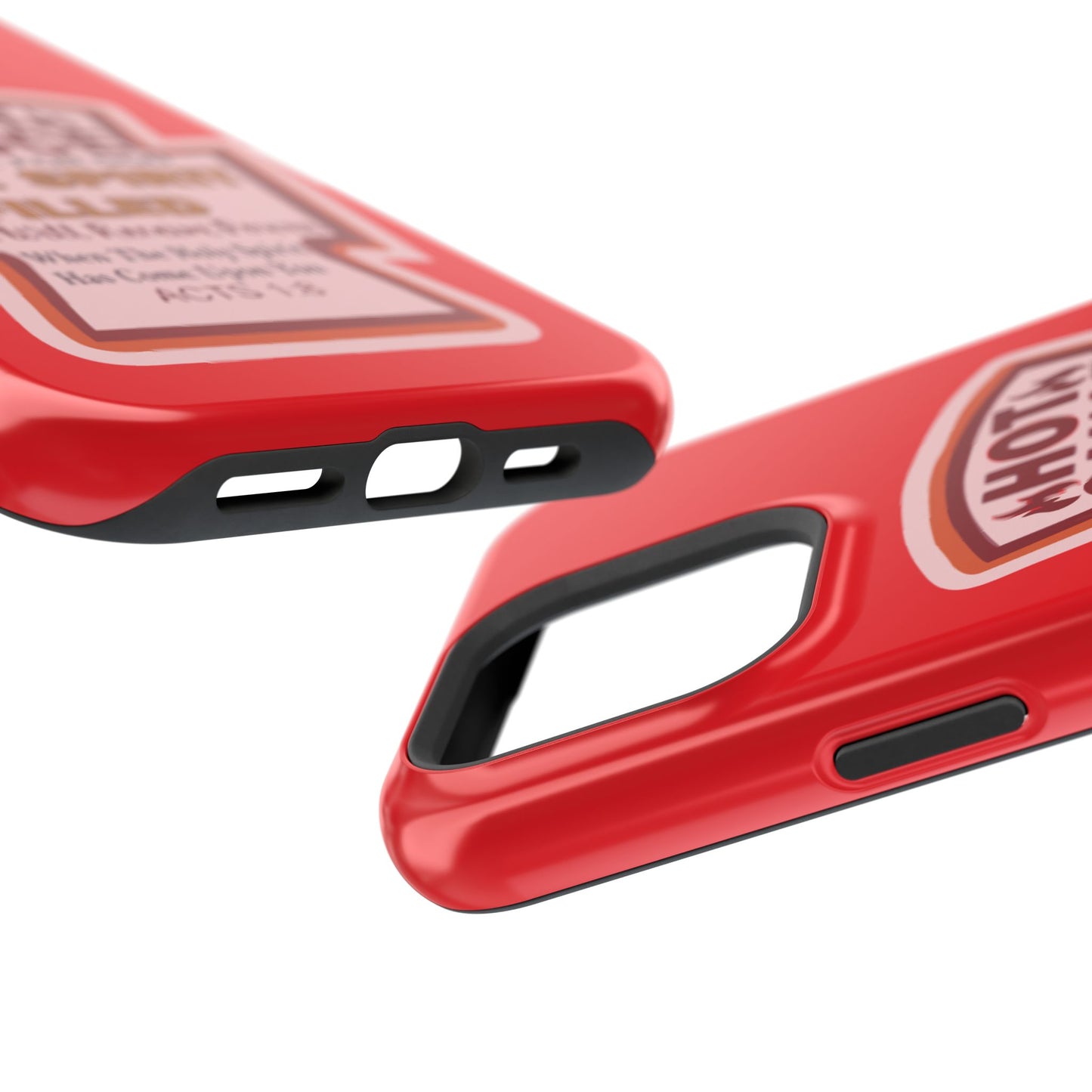 Holy Spirit Hot Sauce Phone Cases - Impact-Resistant, Christian Gift, Spiritual Reminder, Unique Design, Faith-Based Accessory