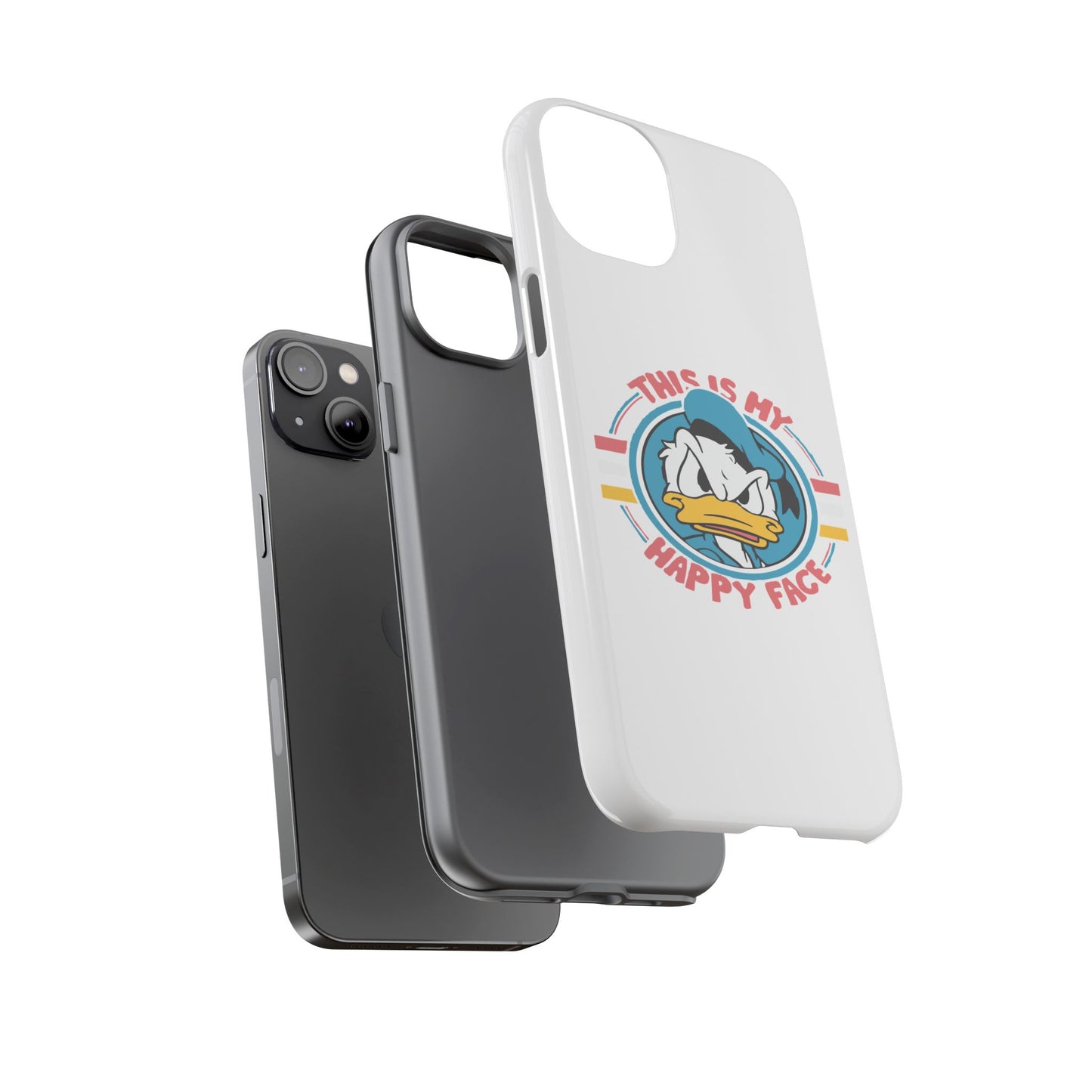 Tough Cases: This is My Happy Face Phone Case, Funny Phone Case, Donald Duck Case, Cute Phone Accessory, Gift for Disney Fans