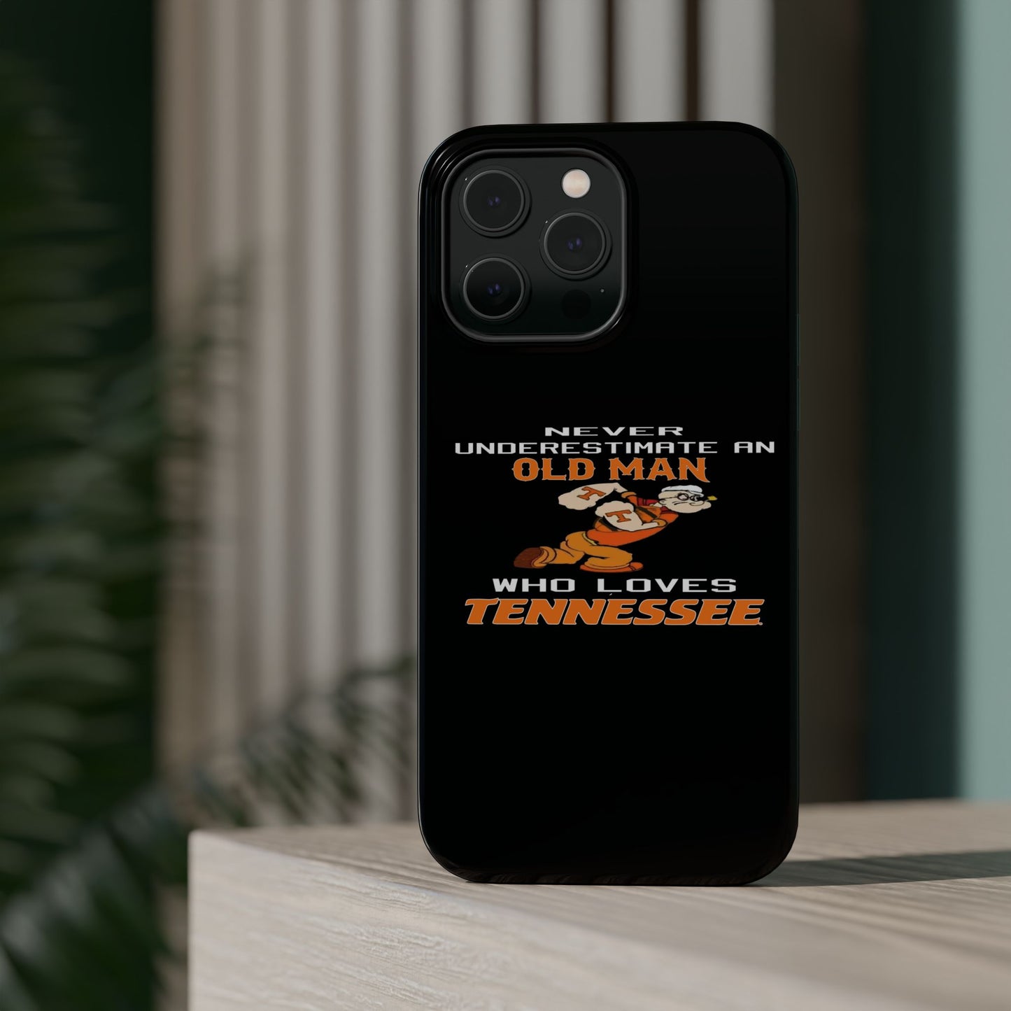 Tough Phone Case, Old Man Who Loves Tennessee, Gift for Grandpa, Tennessee Pride, Men's Accessories, Father's Day, Custom Cases