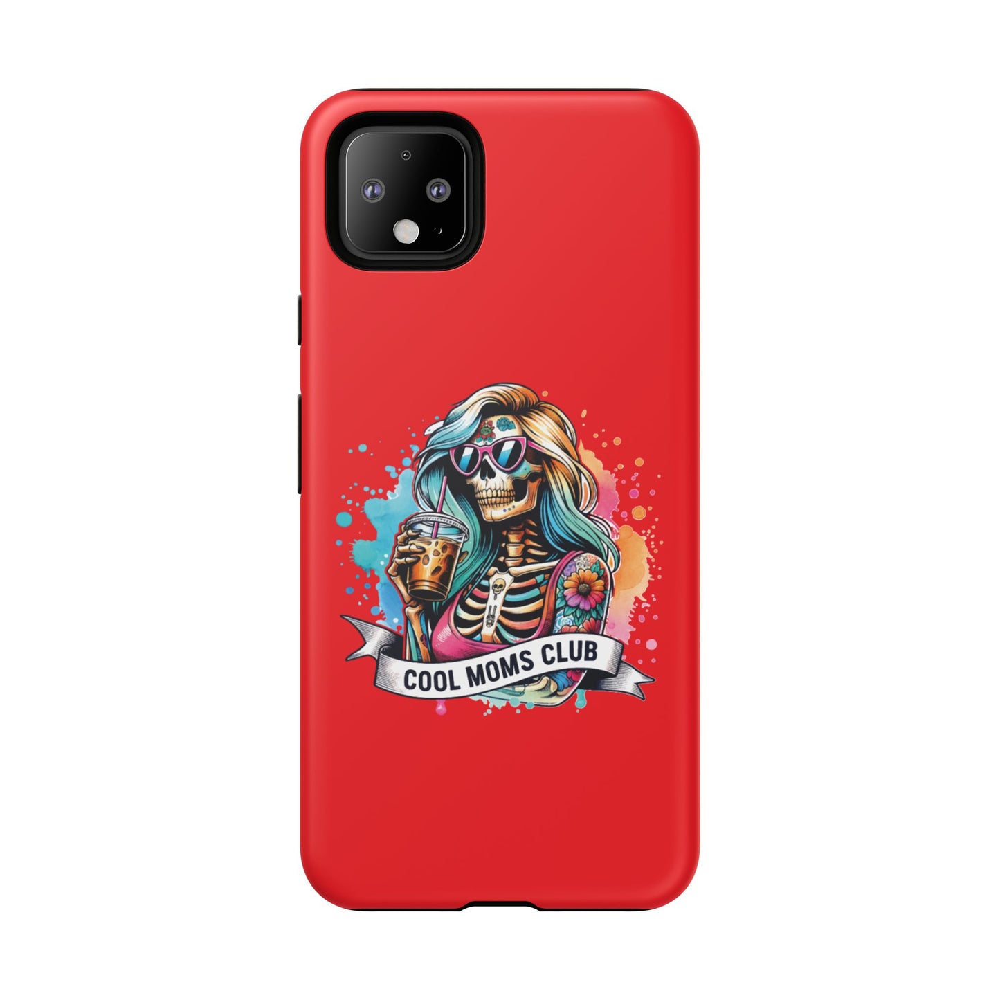 Cool Moms Club Phone Case - Tough Cases, Funky Phone Cover, Gift for Moms, Skeleton Design, Trendy Tech Accessories